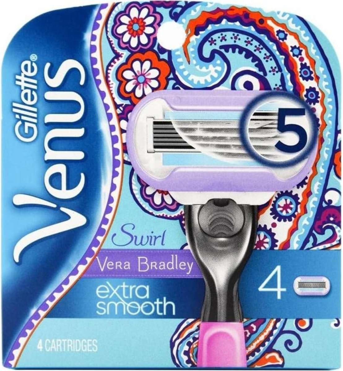 Gillette Venus Swirl Extra Smooth 5 Blades Cartridges (Pack of 4) image number 2