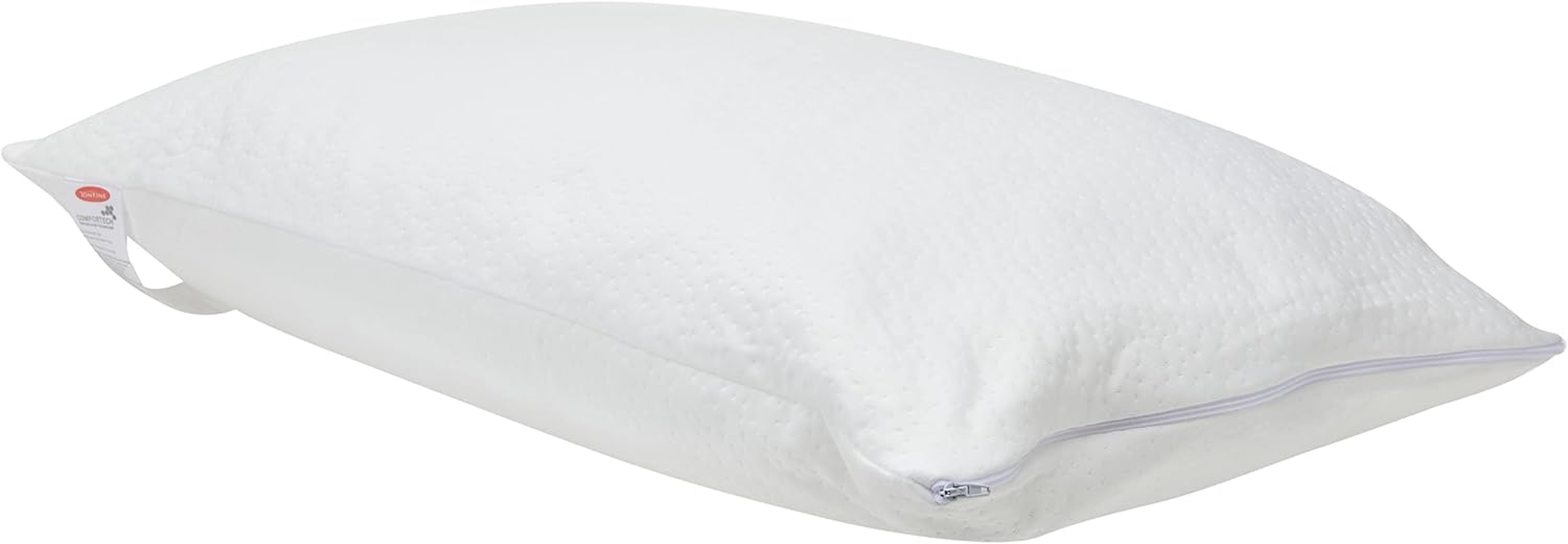 Tontine Comfortech Coolmax Pillow Protector &ndash; Moisture Wicking Cooling Fabric for Night Comfort &ndash; Zip Closure for Hygiene &ndash; Breathable and Washable Cover &ndash; Fits Standard Pillow image number 1