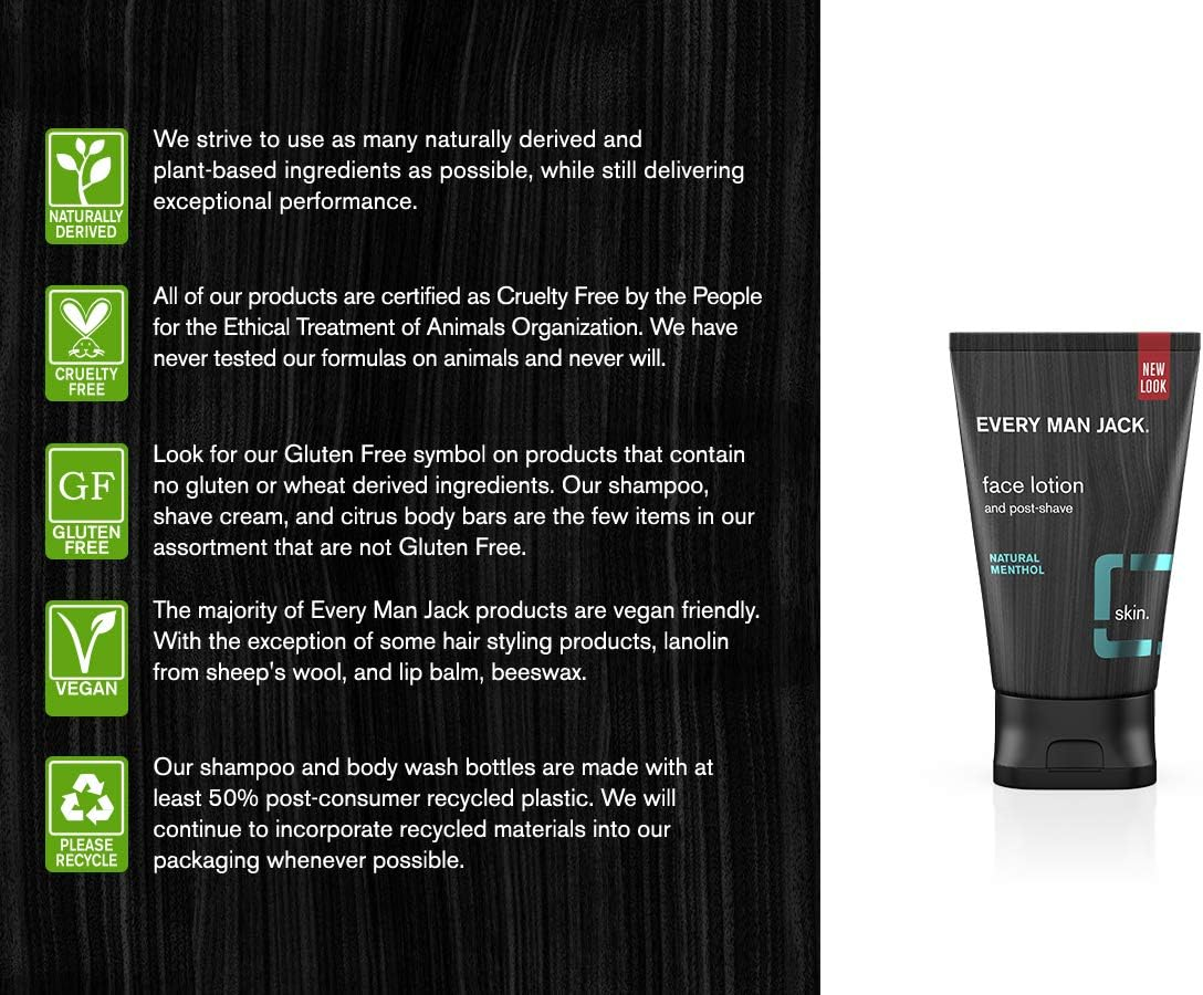 Every Man Jack Face Lotion, Signature Mint, 4.2-Ounce image number 2