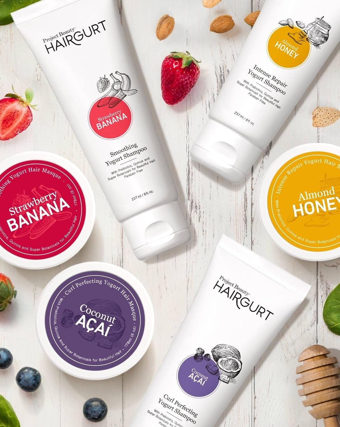 Hairgurt - Intense Repair Yogurt Shampoo Almond Honey - 8 Fl. Oz. image number 6