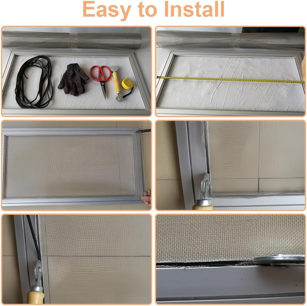 Stainless Steel Wire Mesh 30 Cm X 120 Cm Mouse Mesh Rabbit Wire Mesh Fine Mesh Fly Screen Stainless Steel Roll Metal Mesh Fine 1 Mm Holes for Ventilation, Filter, Safety, Windows