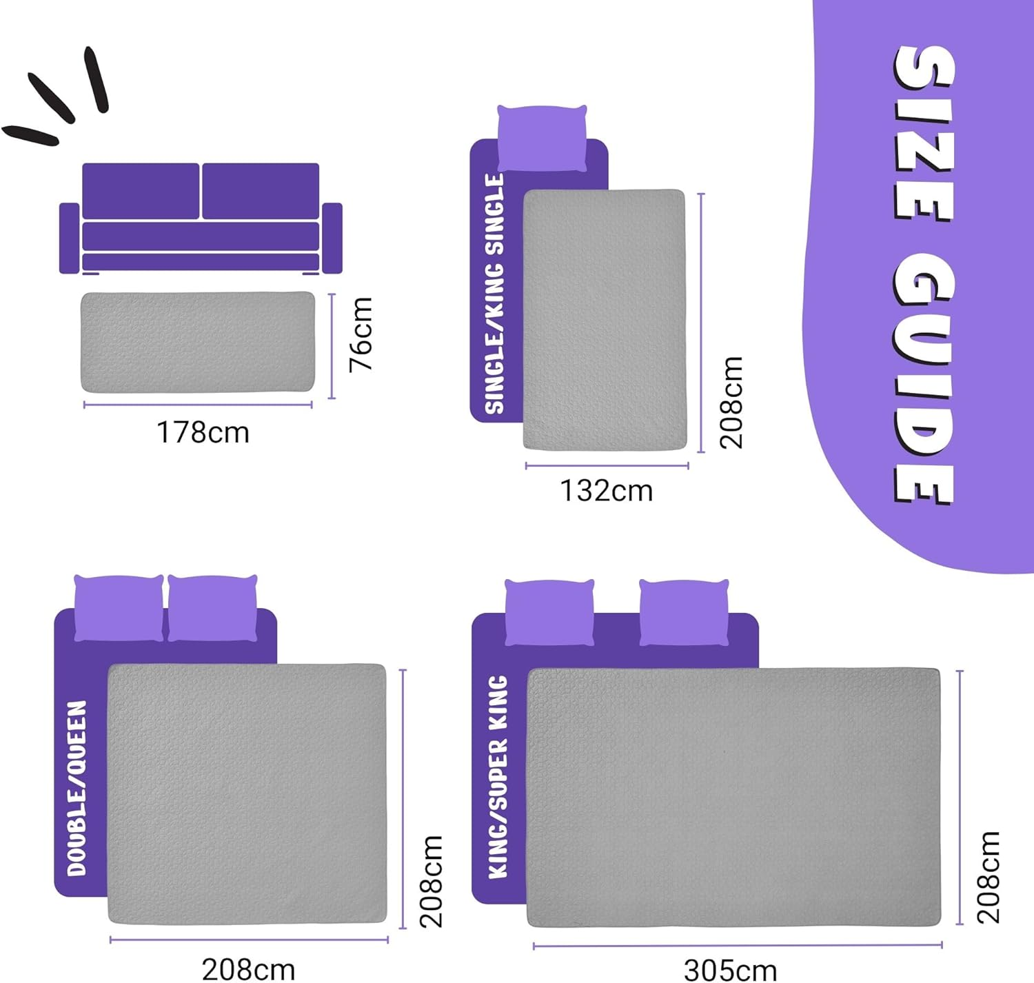 Charlie&rsquo;S Sofur Waterproof Dog Bed Sofa Cover Protector Pet Blanket (Single/King Single Bed 132X208Cm) for Couch Furniture Car Boot Non-Slip Quilted Padded Washable for Pets/Dogs/Cats/Kids - Pink