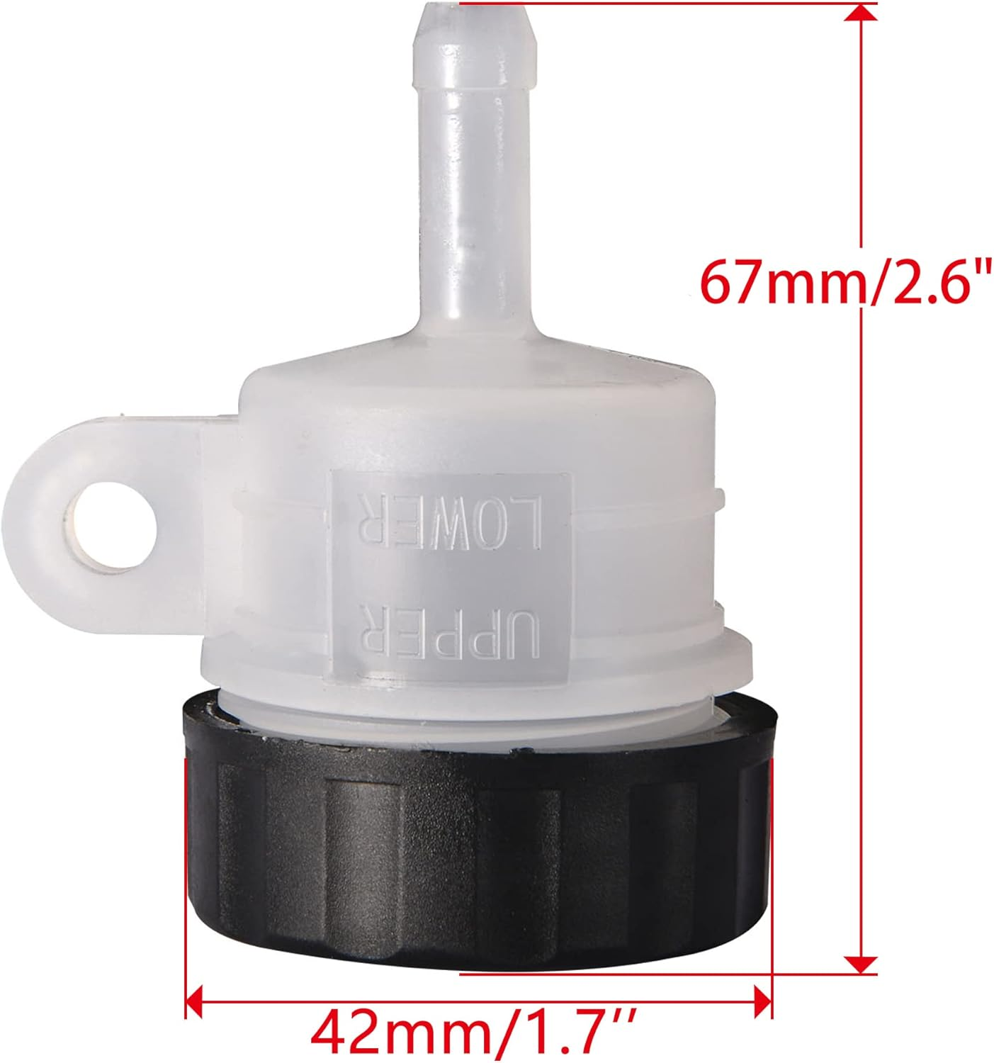 WOOSTAR Motorcycle Rear Brake Fluid Reservoir Oil Cup Replacement for 50Cc 90Cc 110Cc 125Cc ATV Dirt Pit Bike image number 2
