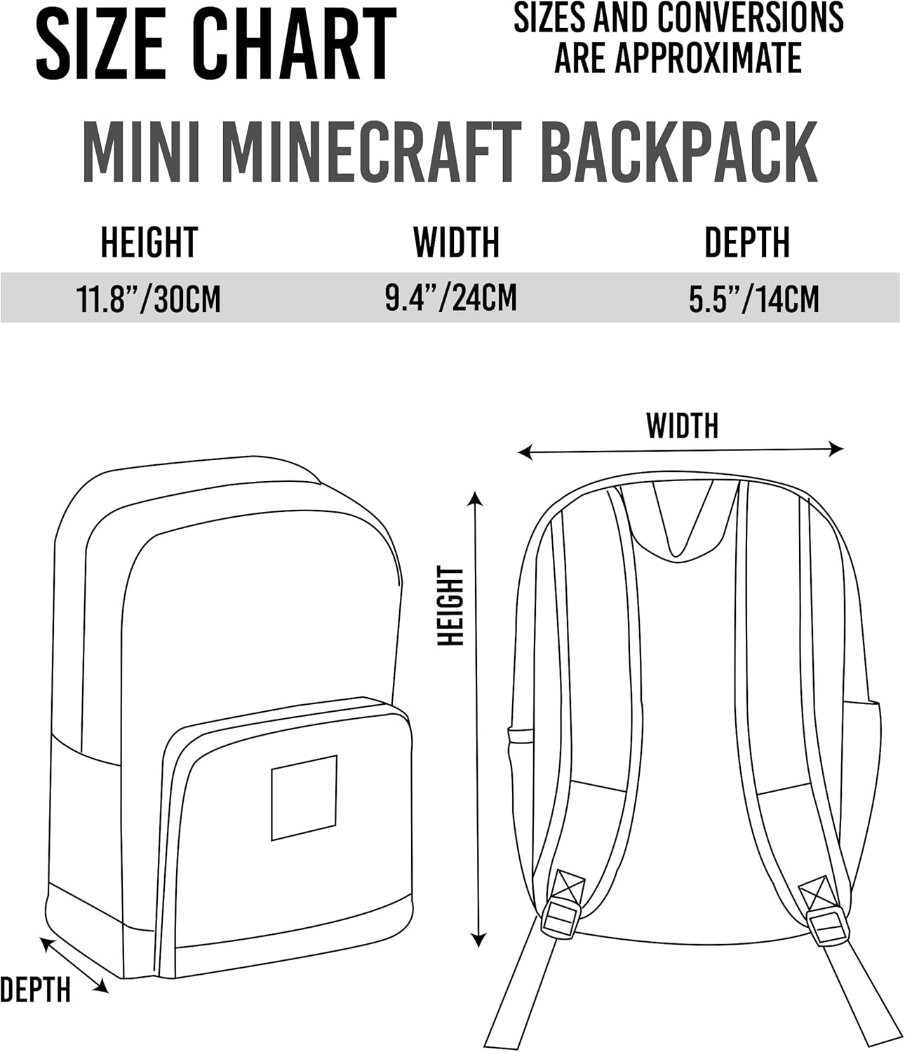 Minecraft Diamond Mini Blue Backpack 12" image number 5