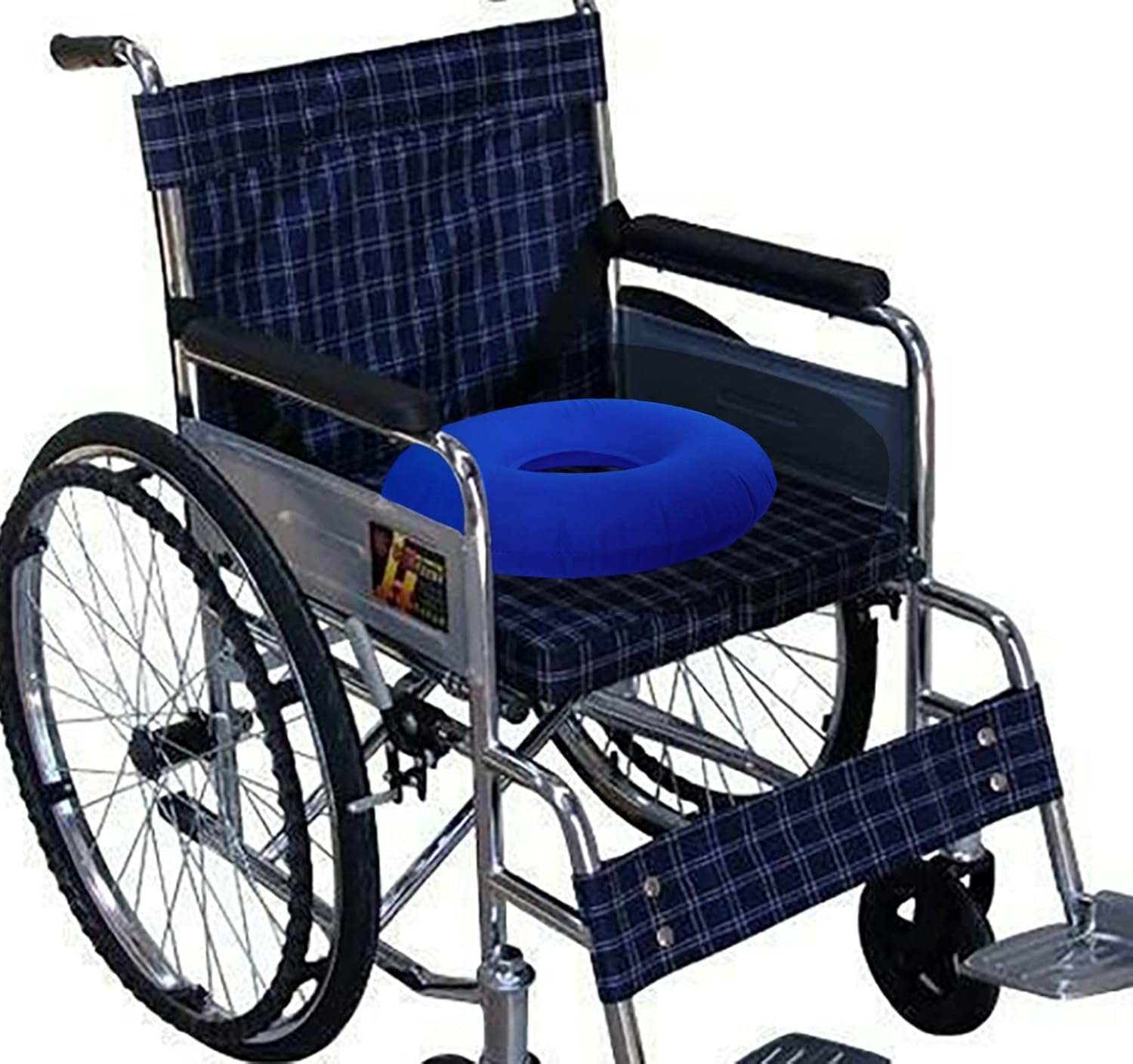 Donut Cushion Seat, Inflatable Ring Cushion with a Pump, Hemorrhoid Seat Pillow, round Wheelchairs Seat Cushion for for Home, Car or Office (15" Blue) image number 6