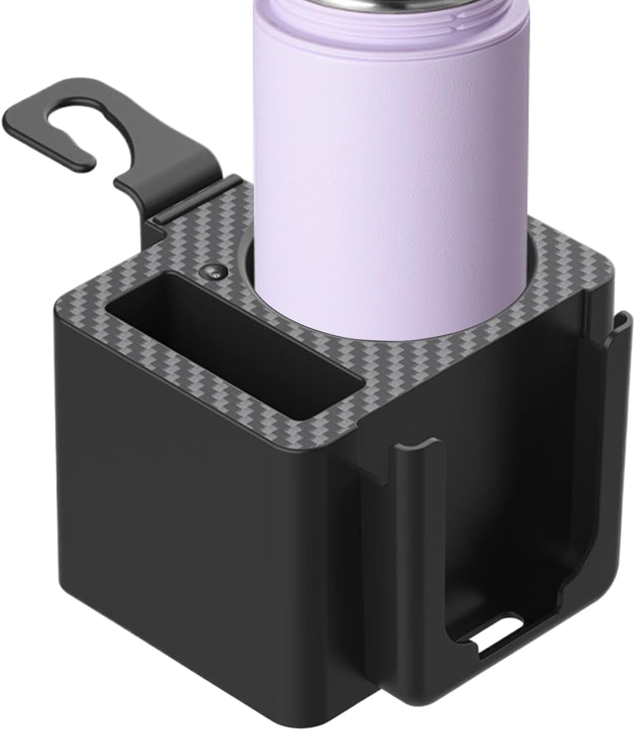 Cup Holder for the Back Seats in the Car, Headrest Drink Holder, Storage Hook, Organiser with Drink Holder & Tray for Snacks and Travel Utensils in the Rear Area image number 3