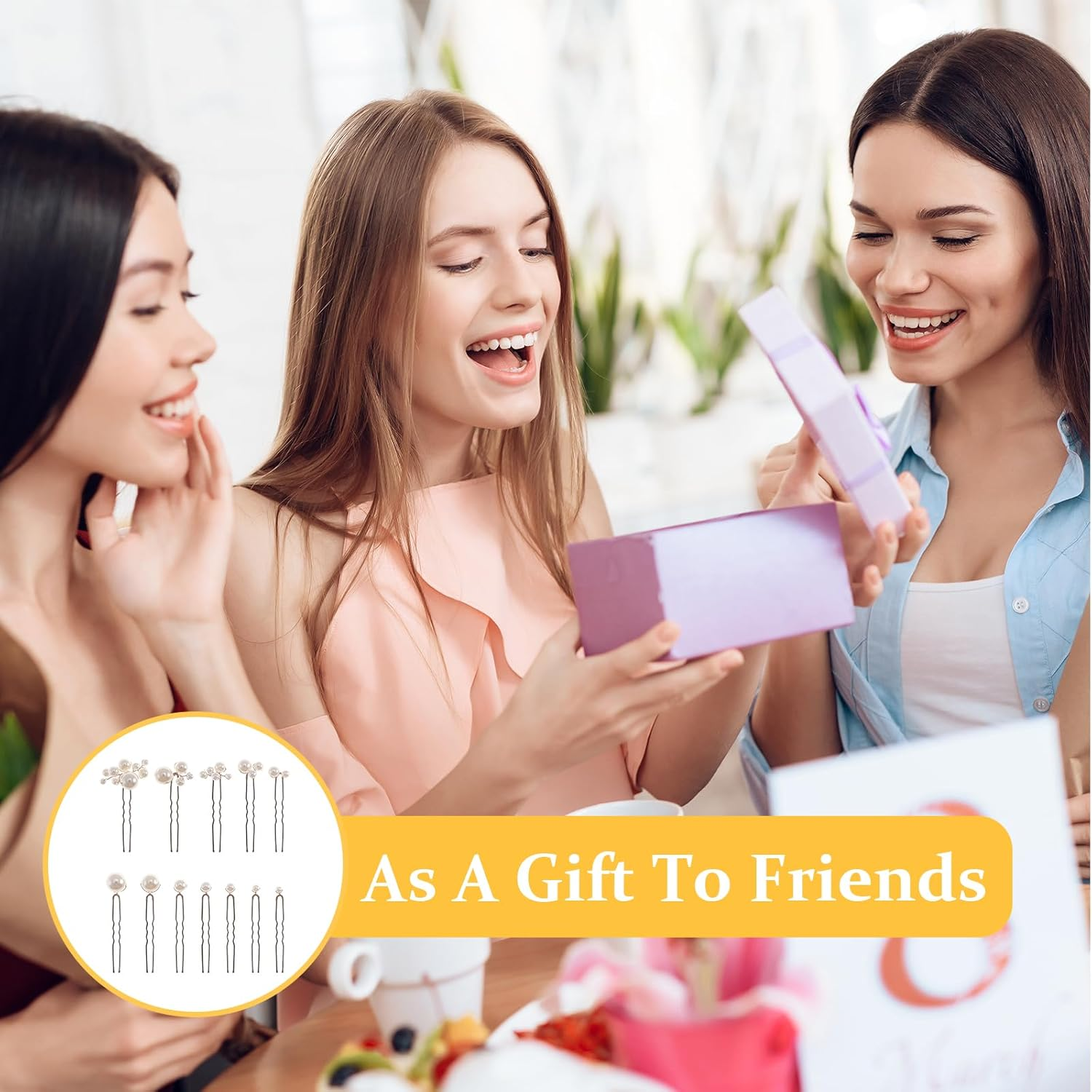 Evadollina Hair Accessories Wedding, 12 Pieces Hairpins, Floral Hair Accessories, Bridal Hair Items, Hairpins, Ladies, Christmas, for Festivals and Parties image number 6