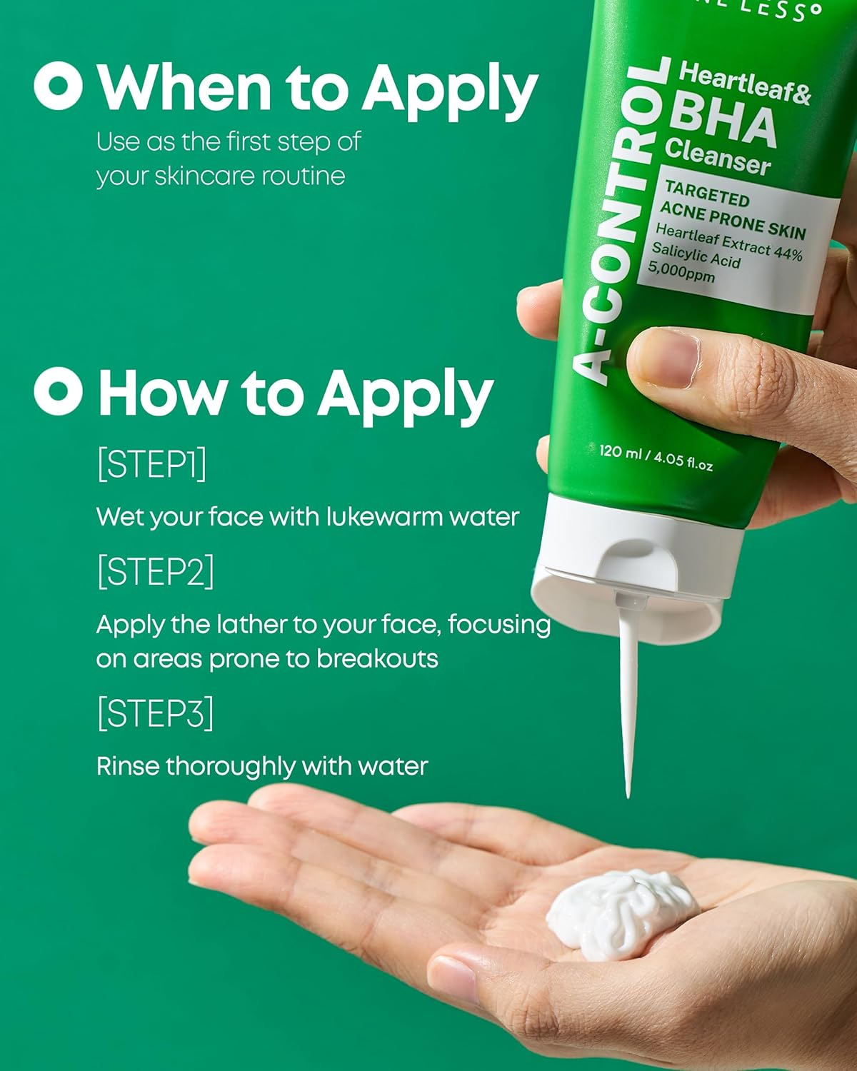 Nineless - A-Control Heartleaf BHA Clearpore Cleanser - 120 Ml/Skin Care /120 image number 1