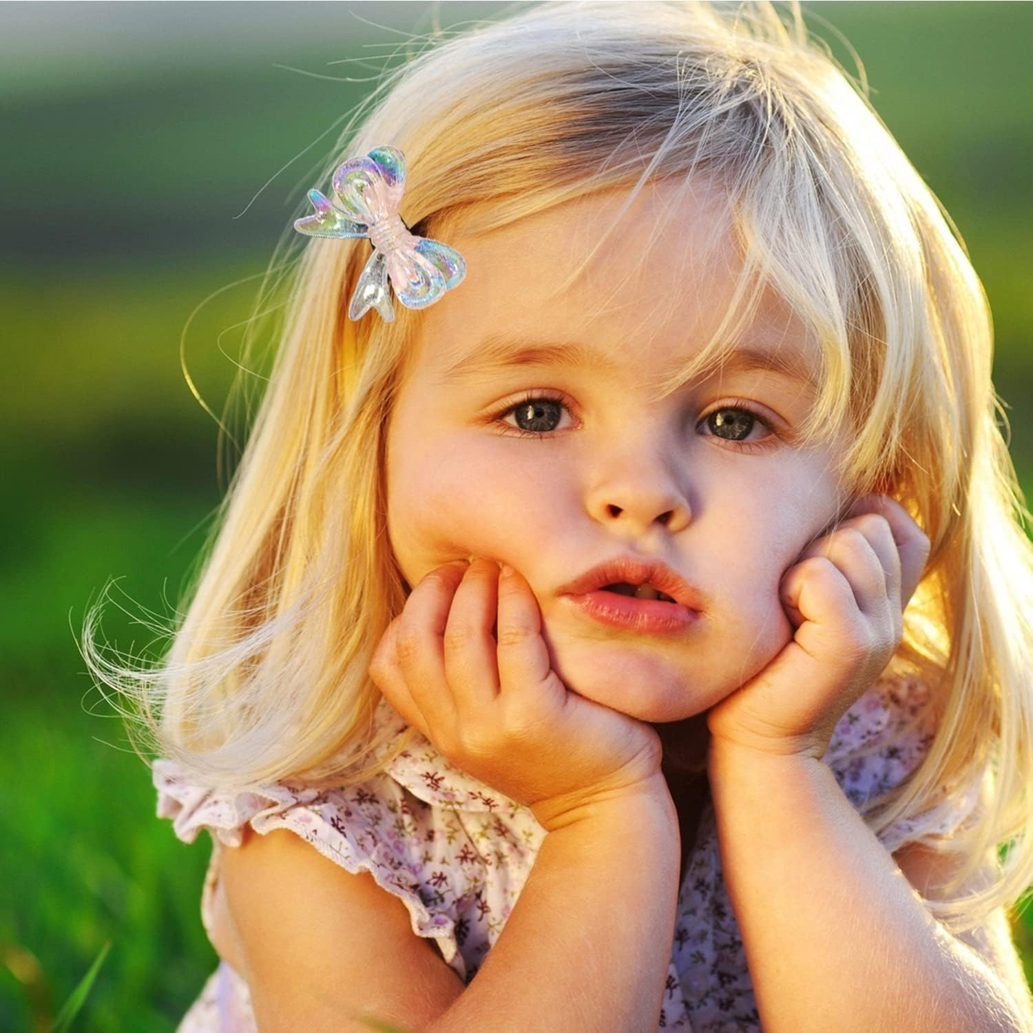 WUBAYI 18Pcs Bow Hair Clips Dazzling Cute Butterfly Hair Clips Cute Fairy Hair Clips for Children Clear Small Butterfly Baby Shatter Hair Clips, Suitable for Girls Teen Female Hair Accessories image number 1