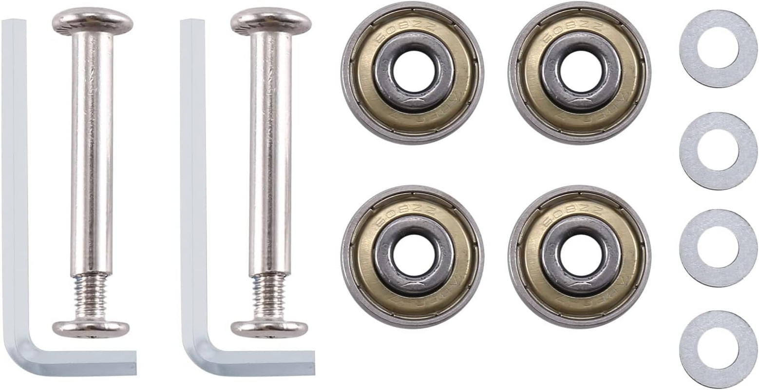 Tuperoymse 50 X 22 Mm Set of 2 Luggage Suitcase Replacement Wheels, PU Swivel Caster Wheels Carbon Steel Bearings Repair Kits image number 1