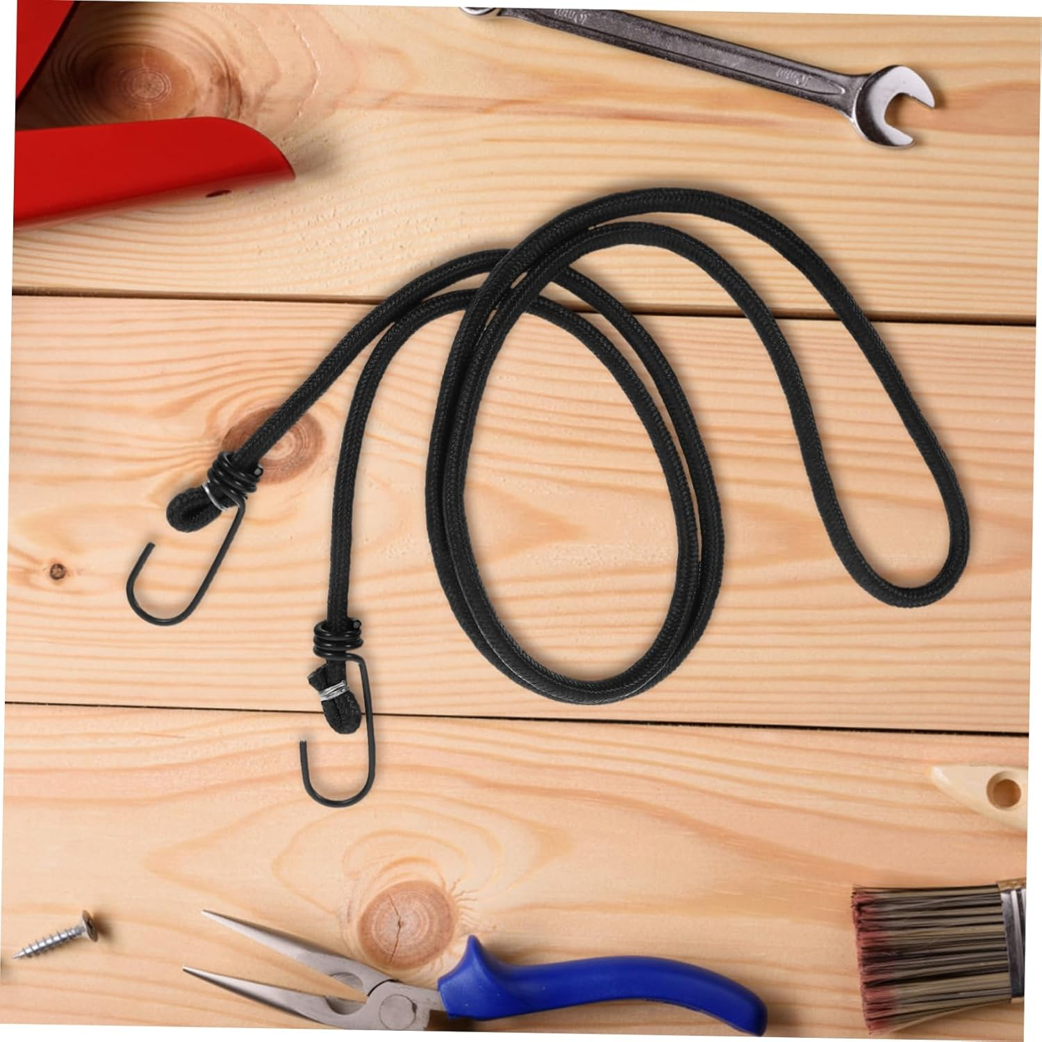 Ifundom Elastic Bicycle Luggage Rope with Hooks Heavy Duty Bungee Cord Adjustable Elastic Strap for Mountain and Fixed Gear Bikes Secure Cargo for Camping and Travel image number 2