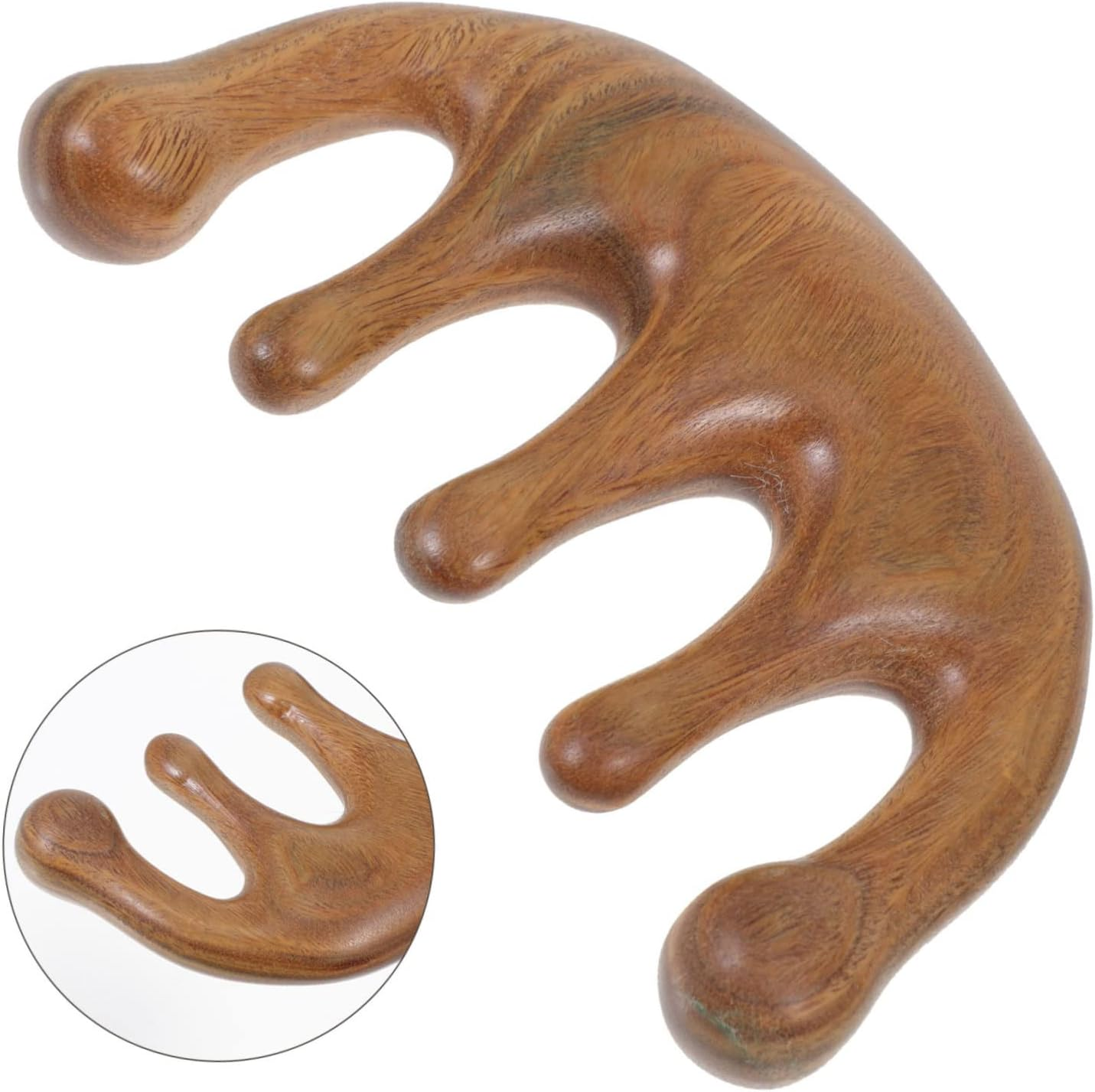 TOVINANNA Practical Massage Comb Wooden Hairbrush for Scalp Relaxing Massager for Hair image number 5