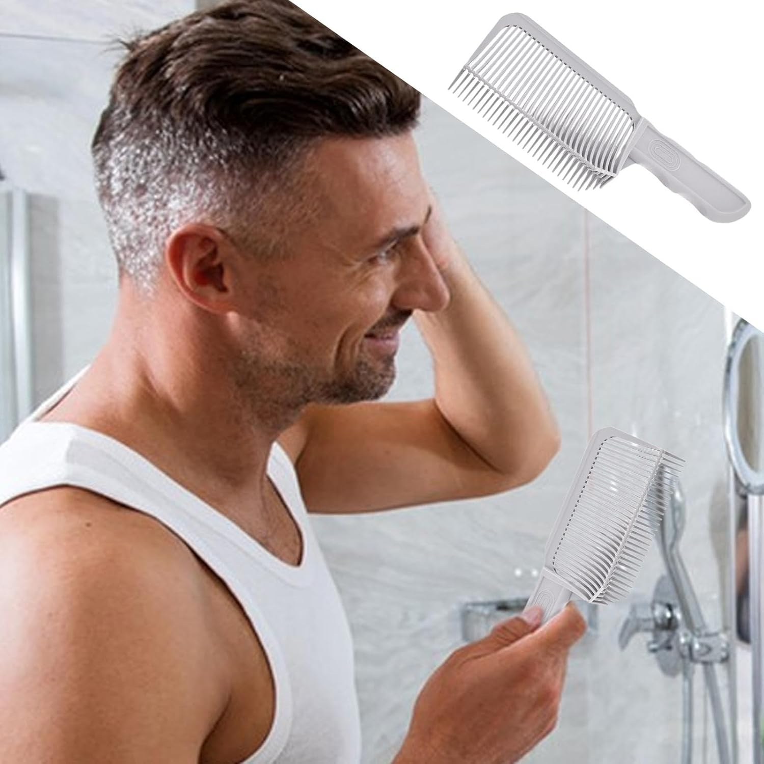 Barber Cutting Comb - Professional Barber Comb - Precise and Precise Barber Combs | Hair Blending Tool, Hair Combs with Comfortable Handle For image number 4