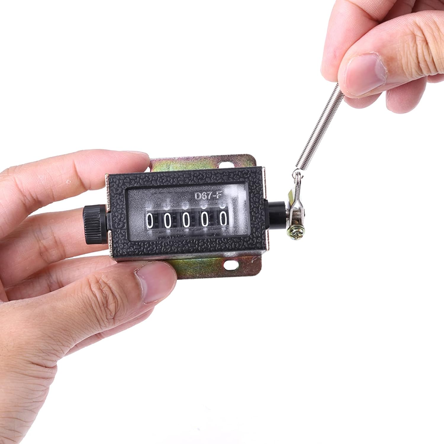 Chazcool 5 Digit Tally Counter, 0-99999 Resettable Manual Hand Mechanical Clicker, Manual Clicker with Metal Finger Ring Hoop Holder image number 1