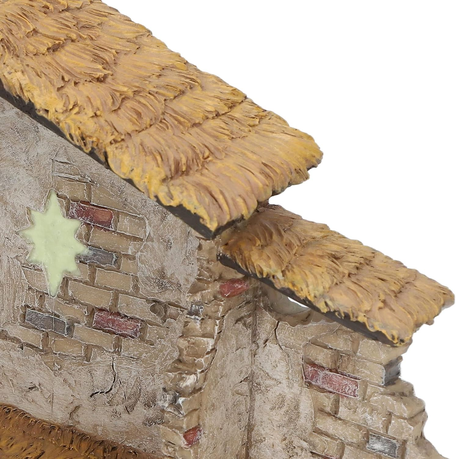 Christmas Manger Shed Statue, Resin Material Odorless Nativity Scene Exquisite Workmanship Durable for Holiday