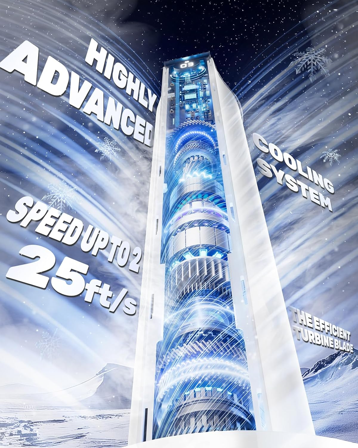 Tower Fan for Bedroom, Oscillating Pedestal Fans with Remote, Portable Electric Bladeless Tower Fans with 3 Fan Speed, 3 Wind Modes & 12H Timer, Quiet Standing Fan for Indoor Room Home Office image number 3