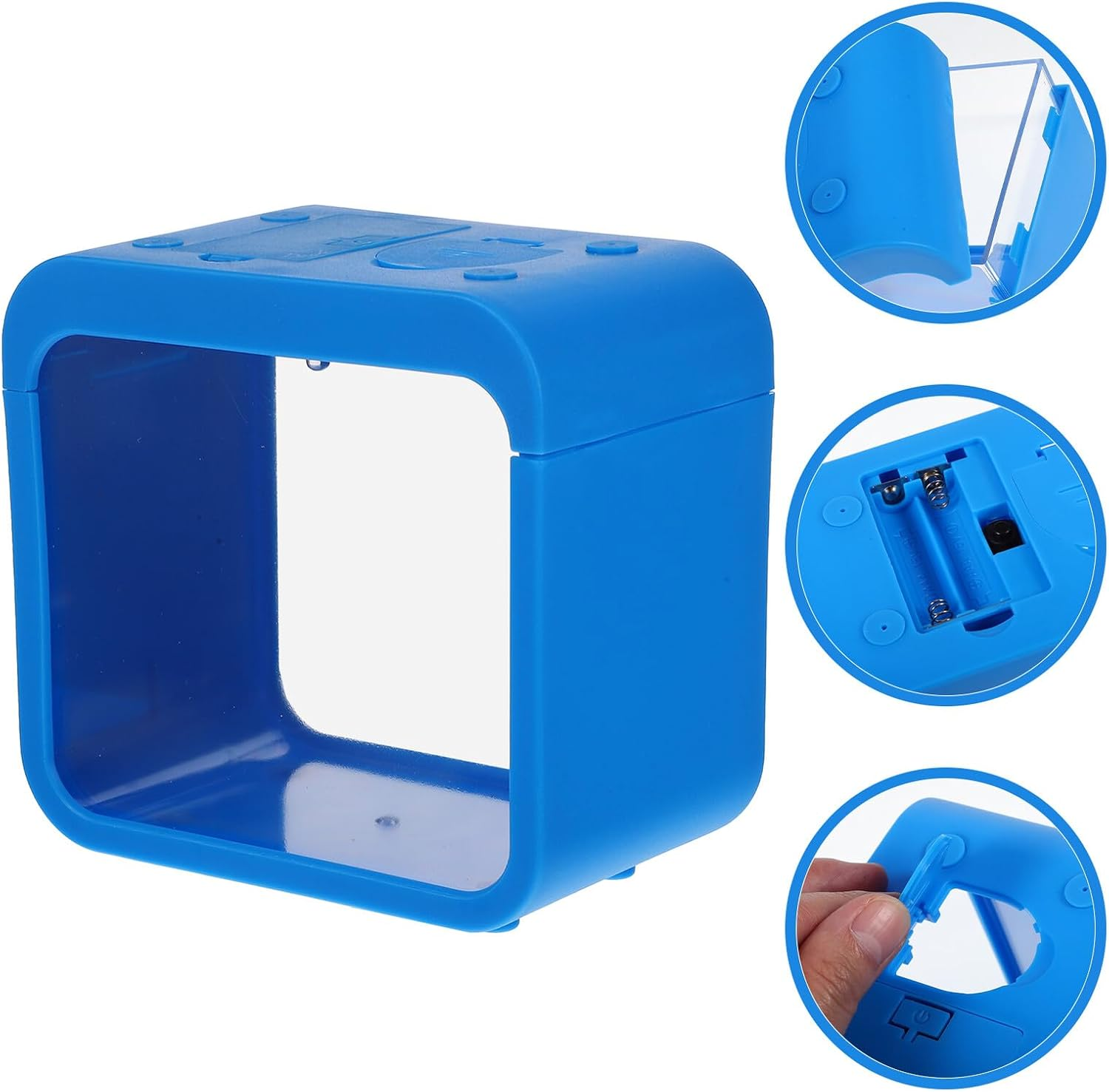 DOITOOL Mini Breeding Isolation Box with Light, Detachable Blue Fish Tank Aquarium for Small Aquatic Pets, Portable Mini Landscaping Aquarium Suitable for Betta and Small Fish image number 6