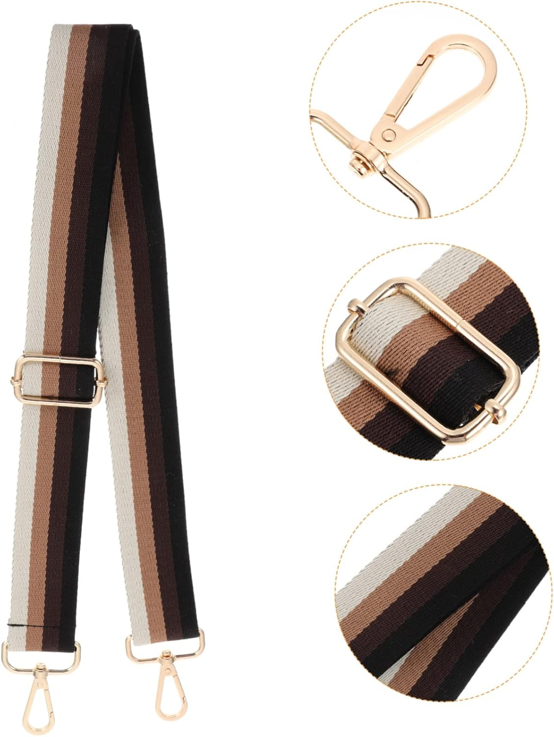 AKOOSY Adjustable Thick Brown Cotton Bag Shoulder Strap Replacement for Women Handbag Shoulder Belt DIY Crossbody Use - Blue image number 2