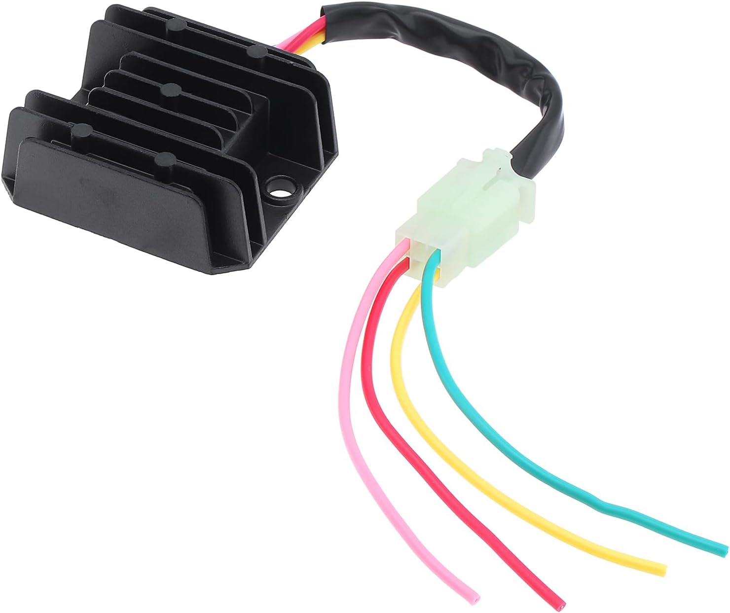 Windance 4 Wires 12V Voltage Regulator Rectifier Replacement for GY6 125Cc 150Cc 250Cc Motorcycle Scooter Moped Go Kart ATV (1 Piece) image number 1