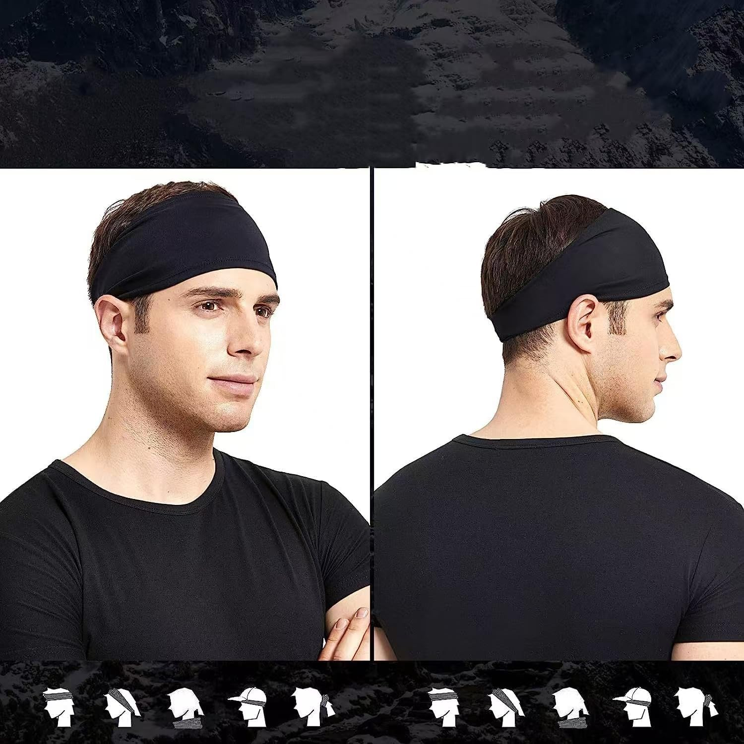 Ear Warmer Headbands, Winter Ear Muffs Headband for Men Women Kids, Ear Cover Headband in Cold Weather Running Skiing image number 4