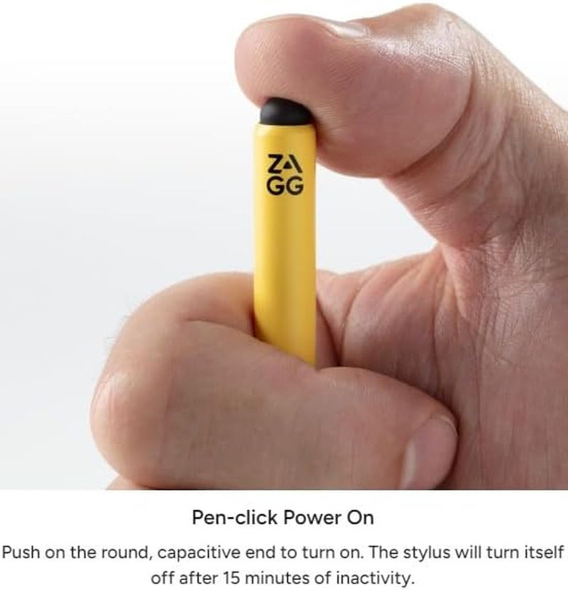 ZAGG Pro Stylus 2 with Active & Capacitive Tips, Palm Rejection, Tilt Recognition, Bluetooth Pairing, Compatible W/Ipad Pro 11/12.9 (3,4, & 5 Gen)/Air 10.9/Ipad 10.2/9.7/Mini 5/ Ipad Air (M2) - Gray