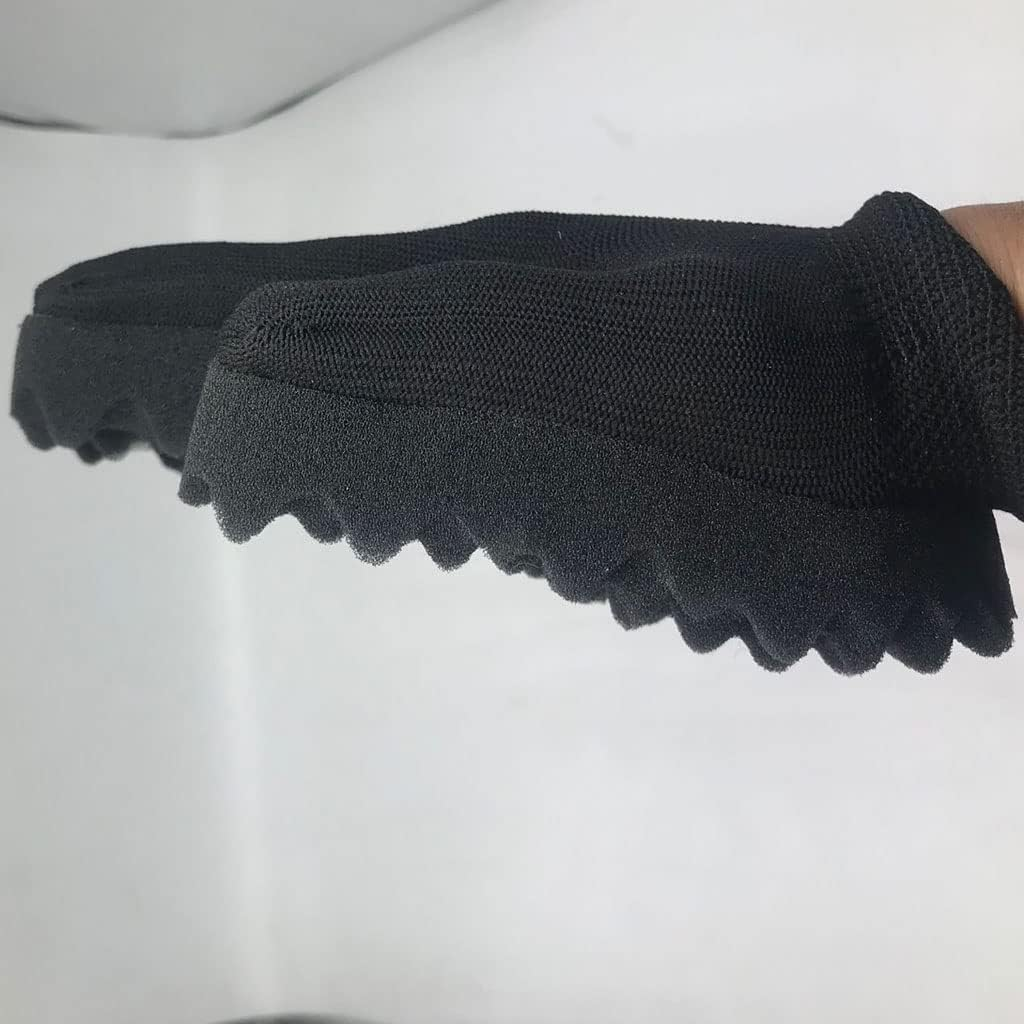 Folpus Hair Sponge Gloves Hair Glove for Hair Twist Barber Men Women image number 2