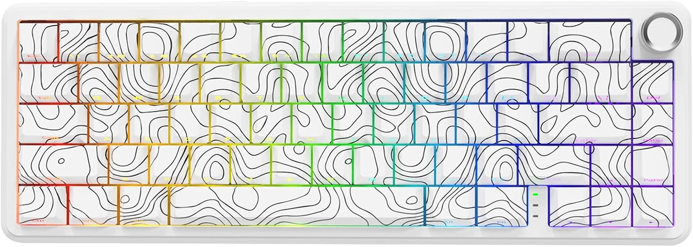 ATTACK SHARK X65PRO HE Rapid Trigger Wireless Gaming Keyboard, 0.01Mm RT Accuracy 8000Hz Wired Keyboard with Magnetic Switch, Adjustable Actuation, Snap Tap, RGB Lighting for Pc/Mac (Black Red Line)