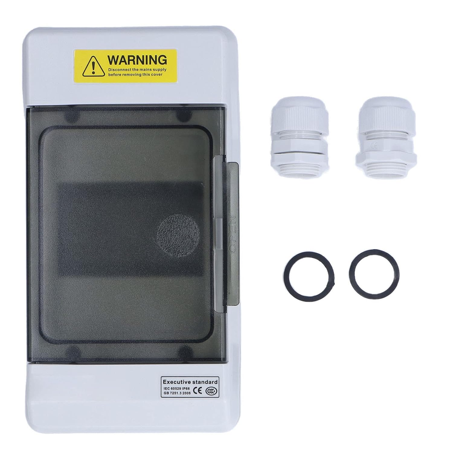 Waterproof Plastic Distribution Box 4 Way Transparent Cover DIN Rail Mount Indoor Outdoor Communication Equipment image number 3