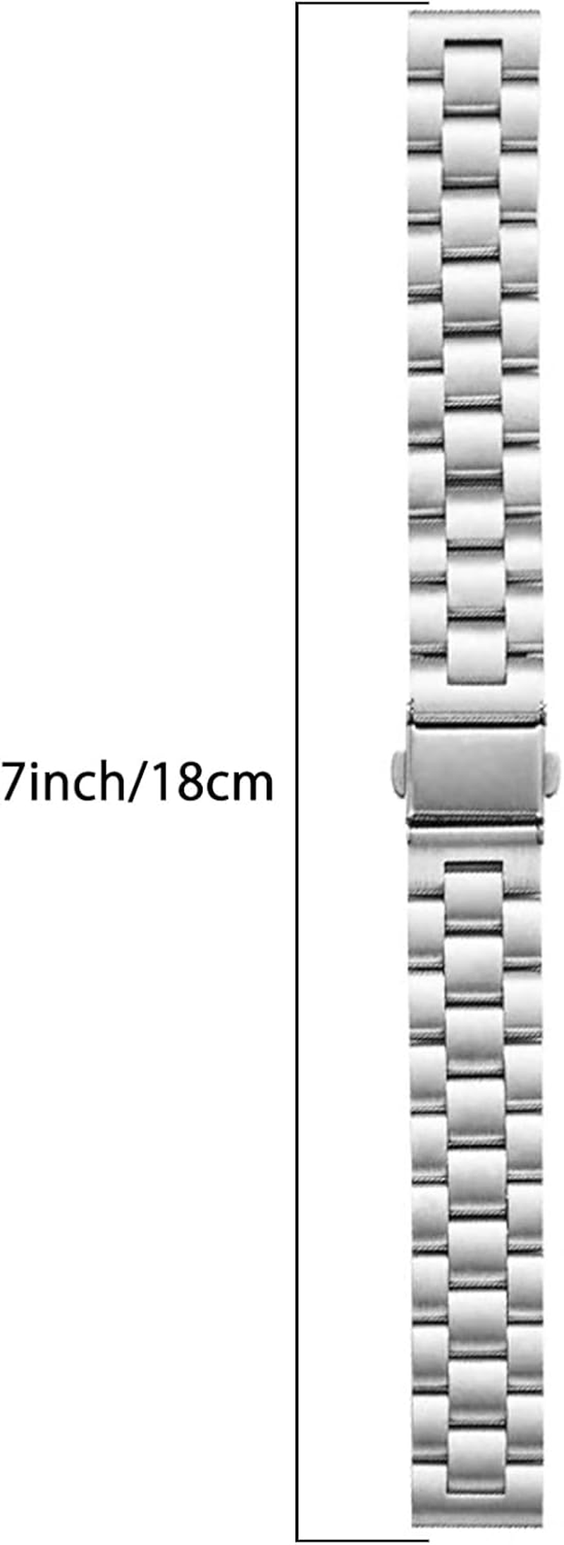 Haotop Stainless Steel Replacement Strap Compatible for Garmin Lily 2 Smartwatch - Rose Gold image number 5