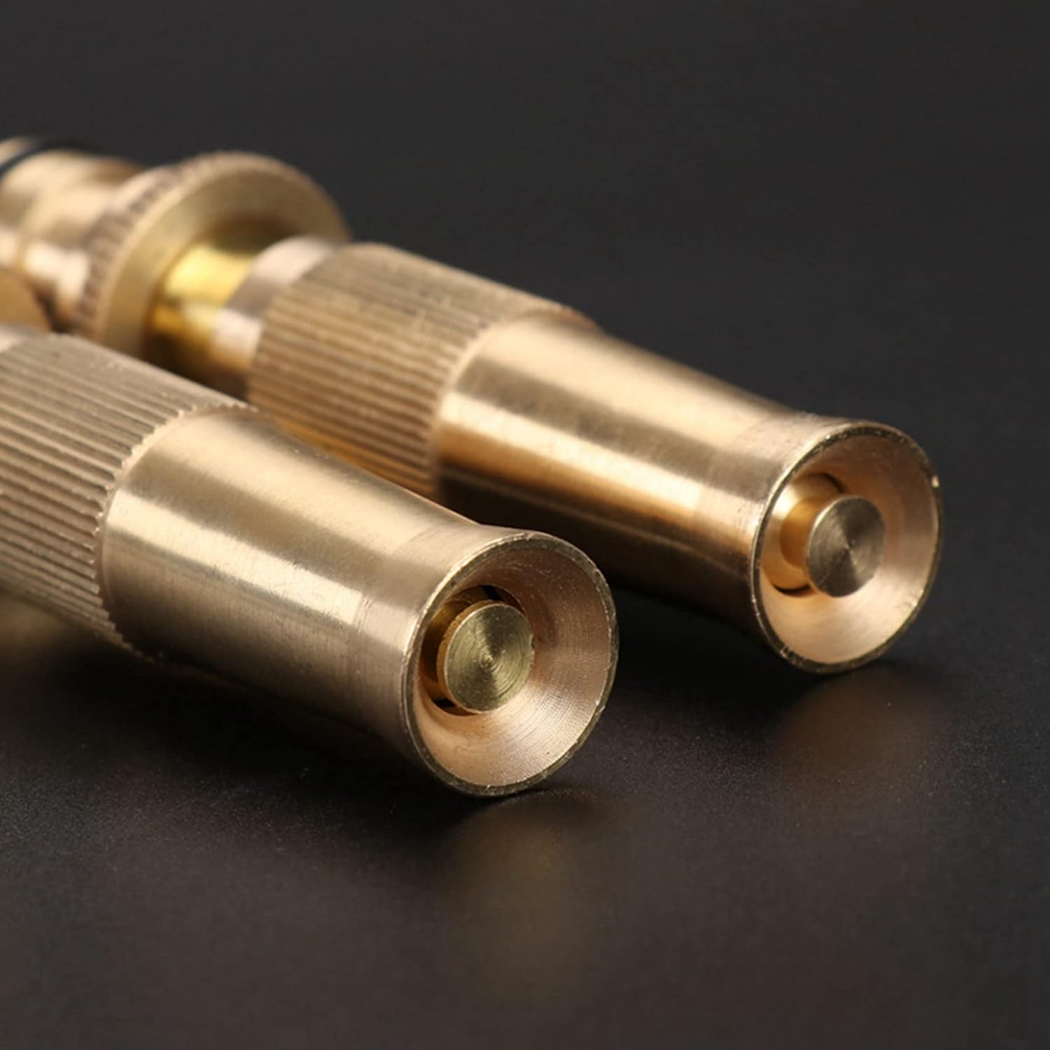 2X High Pressure Hose Nozzle Heavy Duty, Brass Water Hose Nozzles for Garden Hoses, Adjustable Function