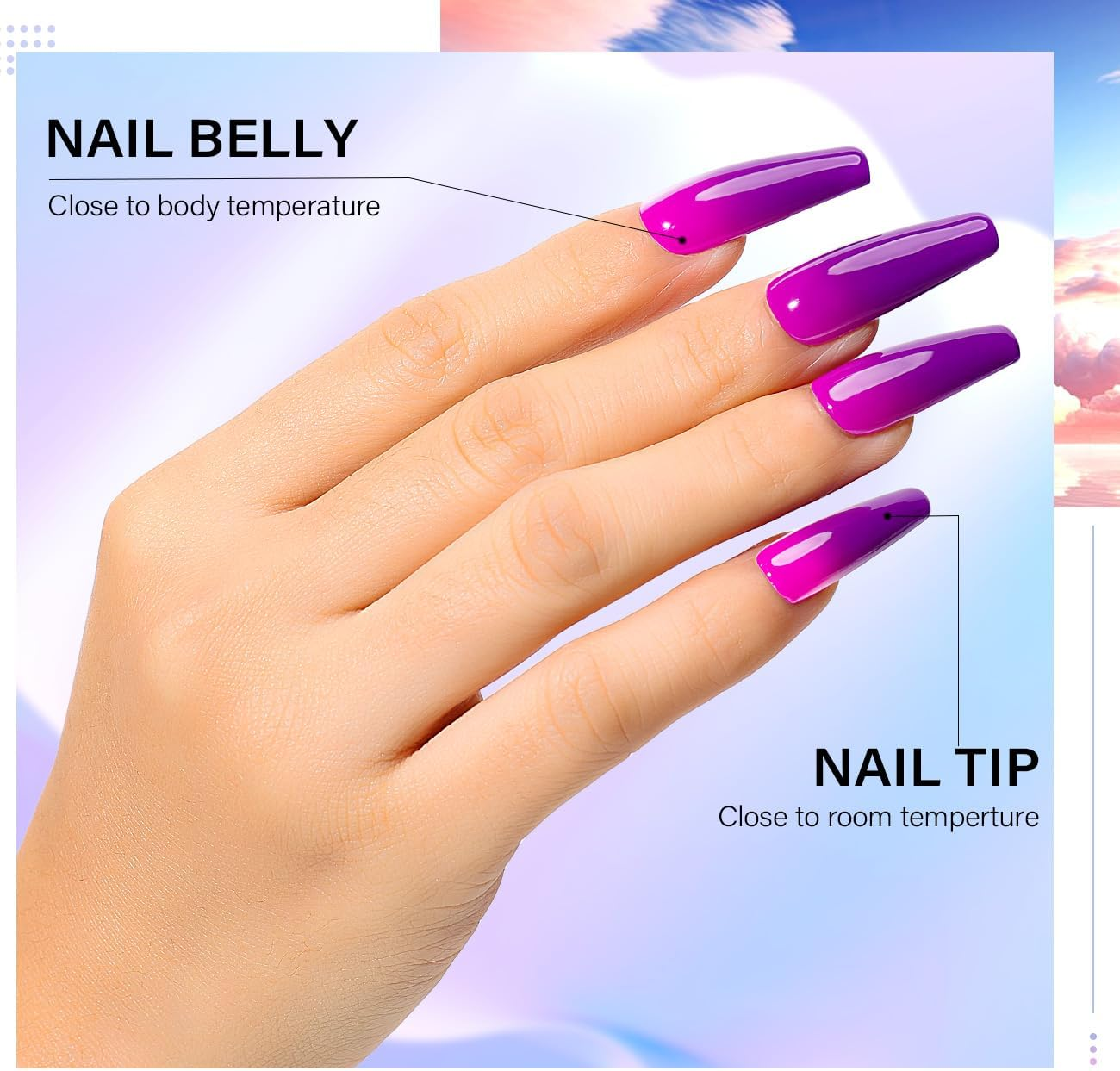 Nicedeco Temperature Color Changing Chameleon Gel Nail Polish Soak off LED U V 15Ml-01 Cruelty-Free & Vegan - Tc02 image number 5