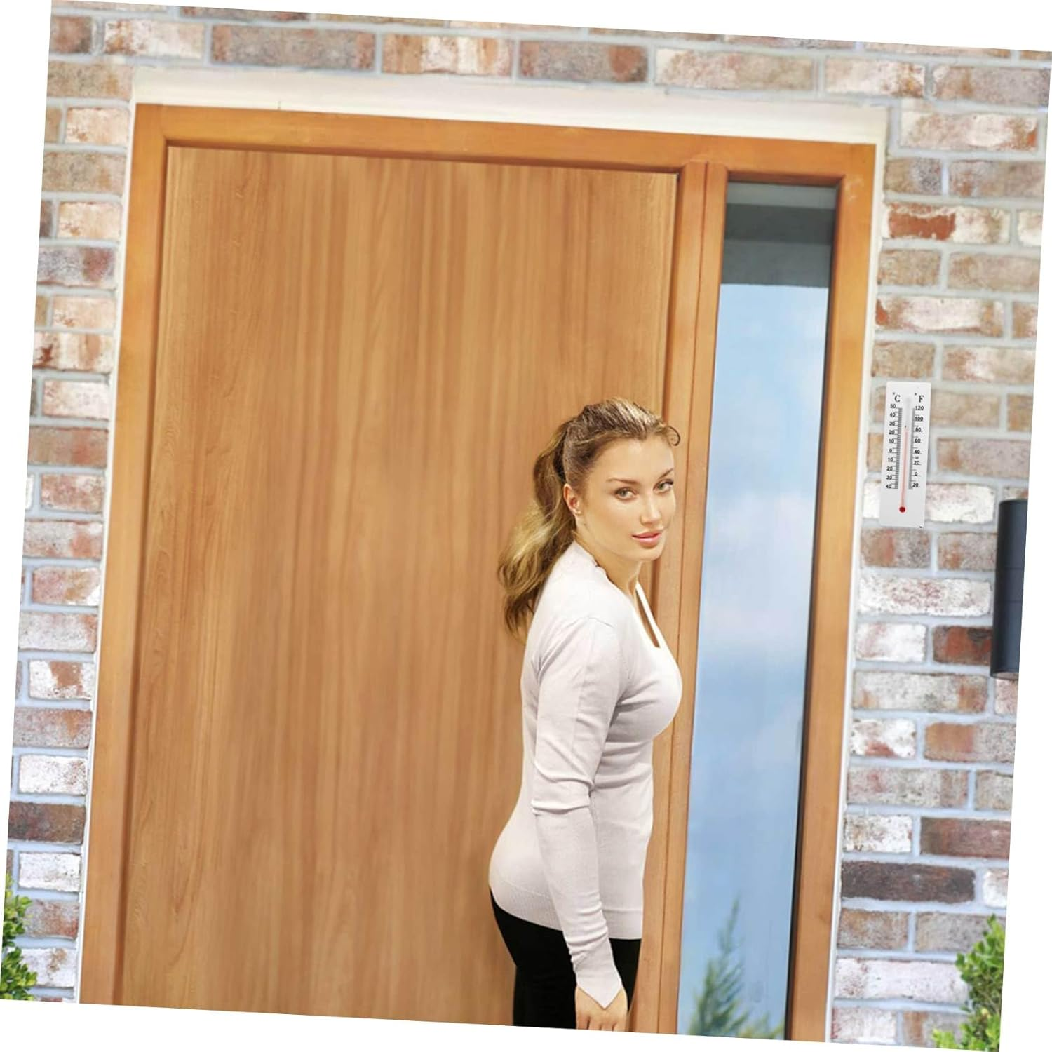 ULTECHNOVO 2Pcs Weatherproof Thermometer Key Cabinet Outdoor Key Hider Box for Office Decor Compact Portable Storage image number 5