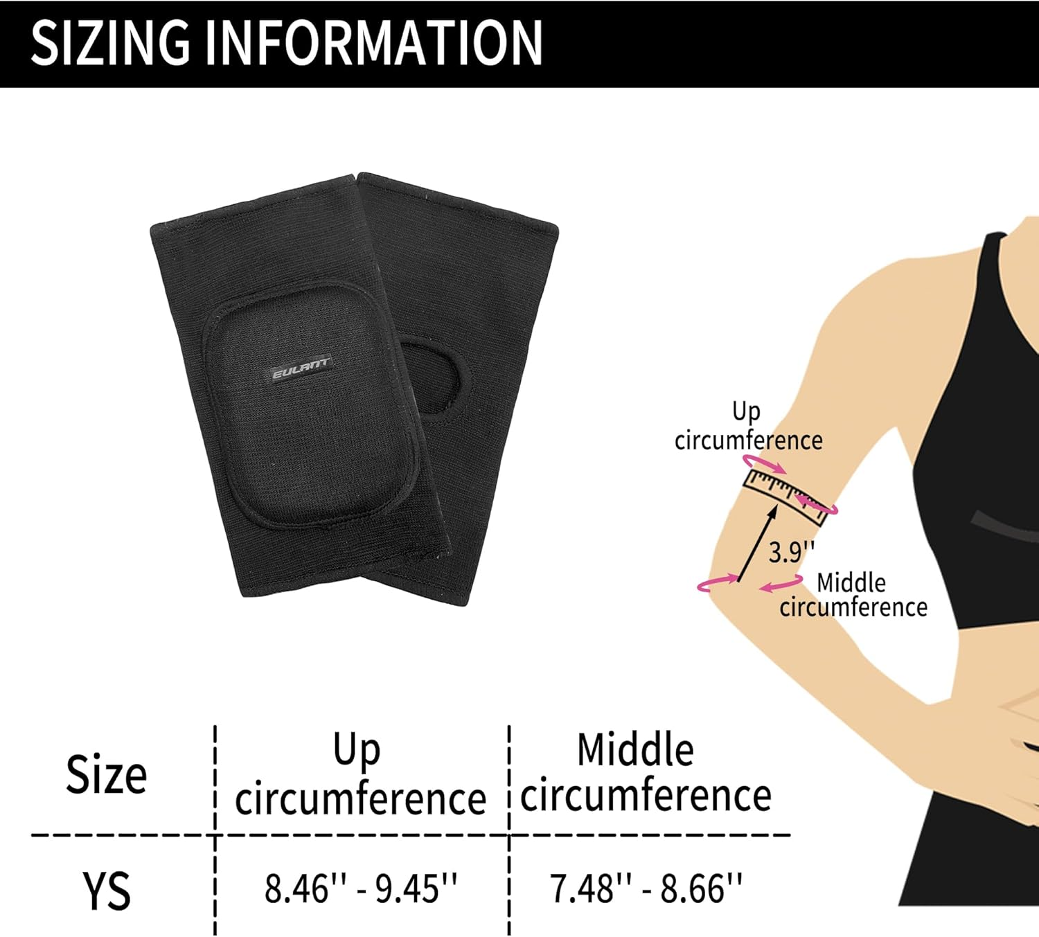 YEEKORO Kids Elbow Pads Breathable Arm and Elbow Brace Protector for Boys, Girls, and Teens Crashproof Compression Sleeve for Skating, Volleyball, Cycling Sports Safety Gear image number 6