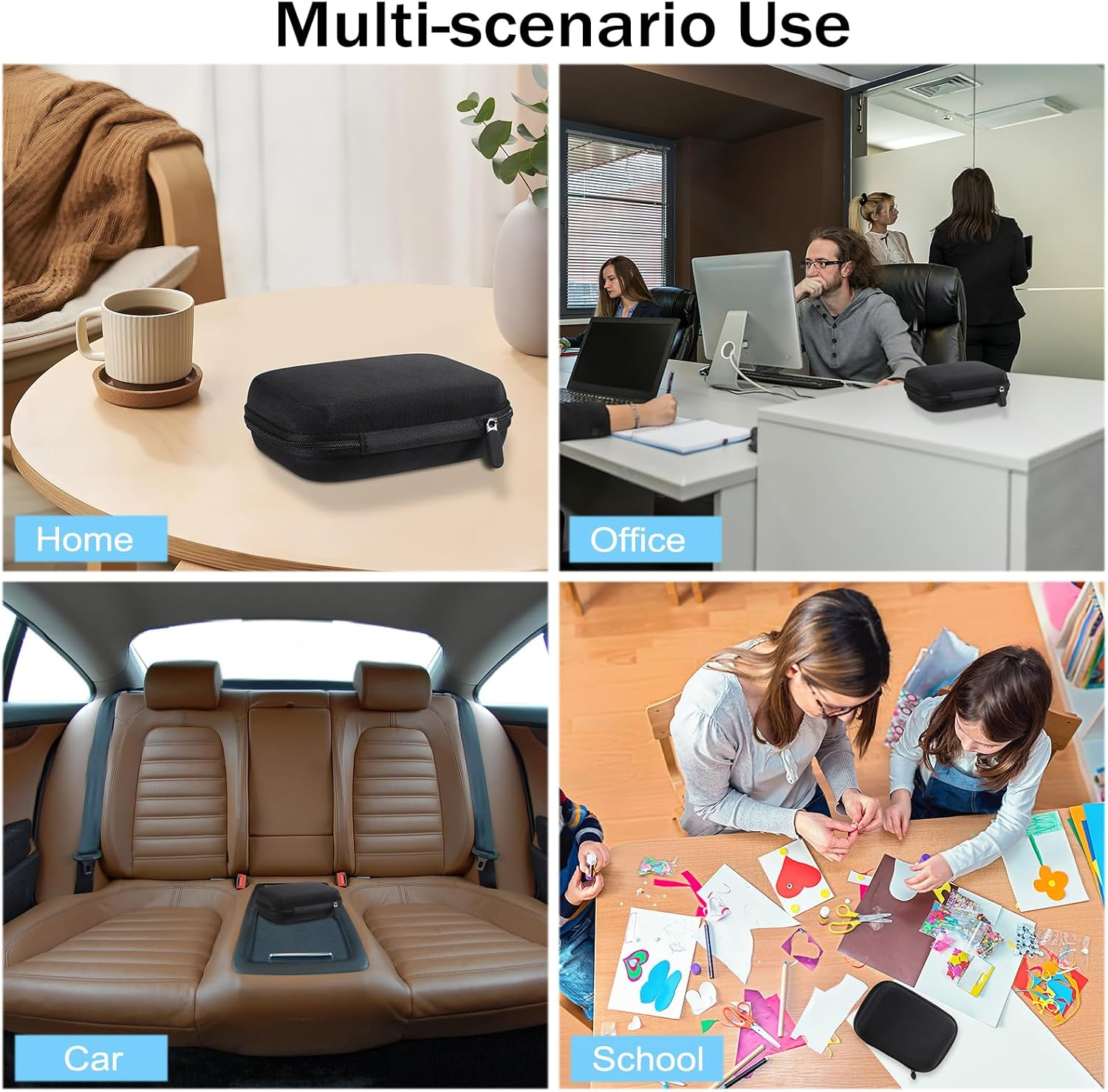 ELLDOO Insulin Fridge Holder Storage Case, 12 Slots Insulin Vial Organizer Bag Fitting Standard 10Ml U-100 Vials, Black Travel Case Bottle Organizer Reliable Vial Protector（Only Case） image number 5