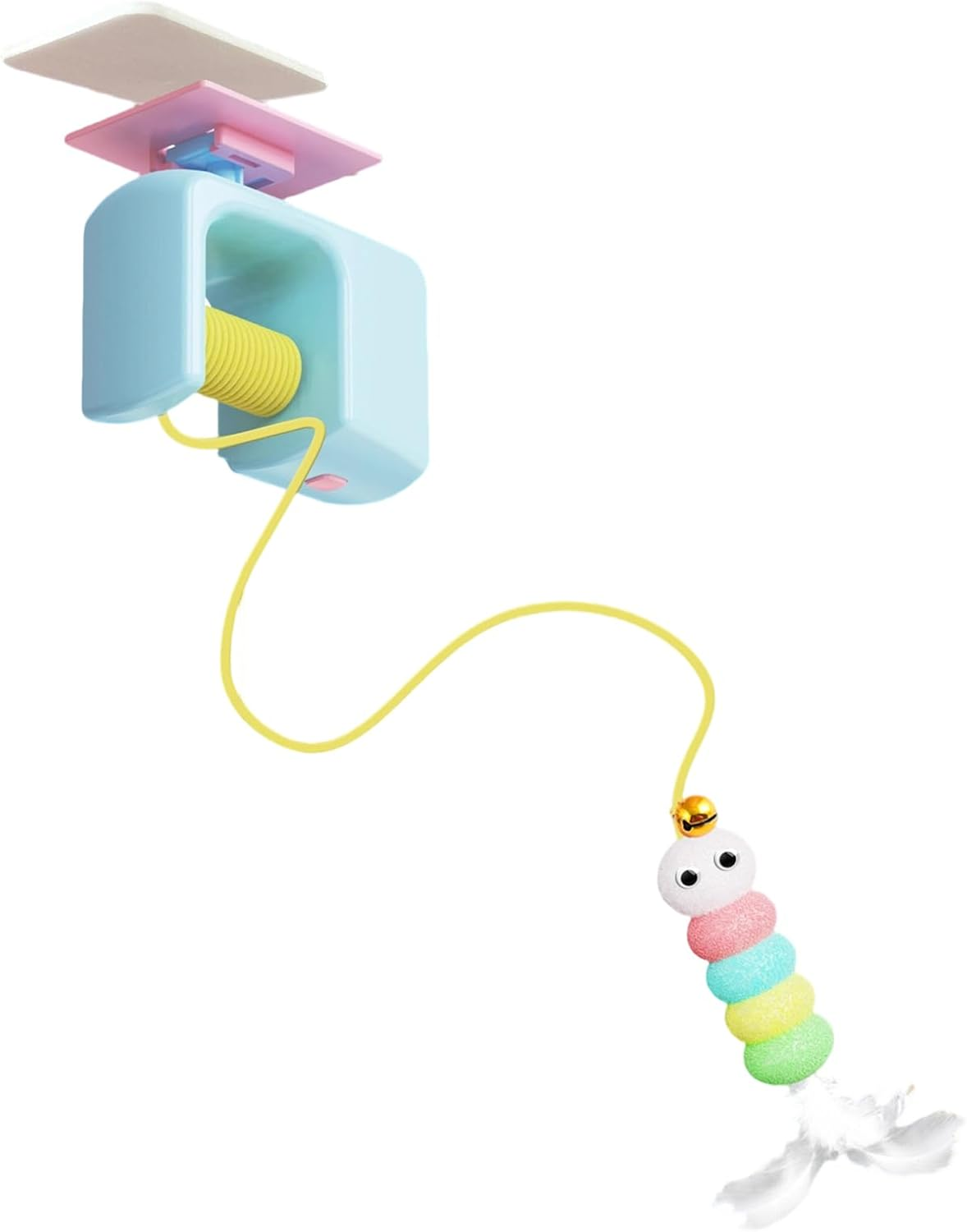 Frxib Doorway Cat Toy | Self Adhesive Ceiling Cat Teaser | Pet Entertainment Supplies Training Accessories Chasing Exercise for Home Backyard Indoor Living Room Balcony