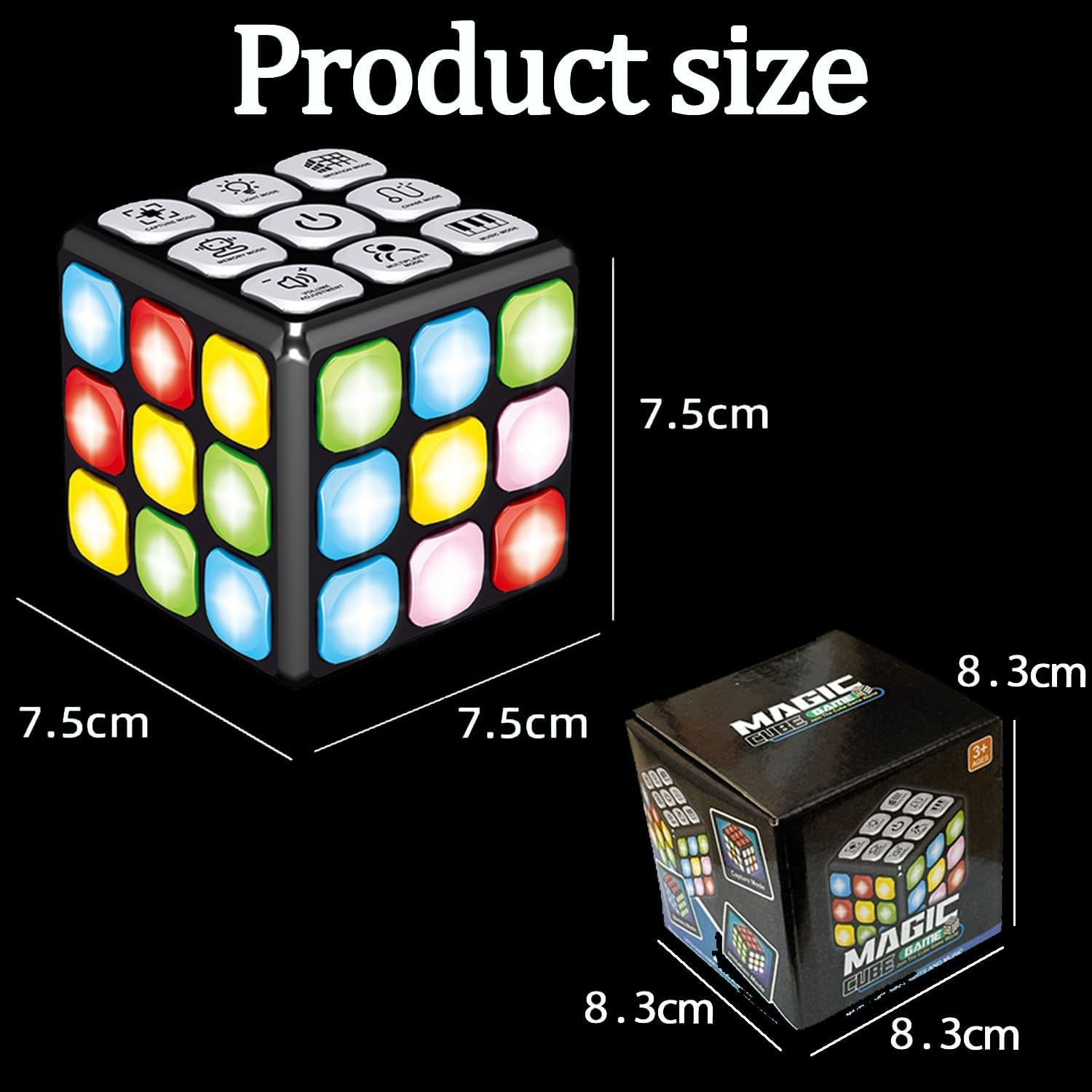 TISSNANY 7-In-1 Electronic Memory Brain Training Cube, Handheld Educational Toys for Kids Ages 6-12, Portable Sensory Games for Boys & Girls, Learning Gifts for Birthdays/Christmas/Party image number 5