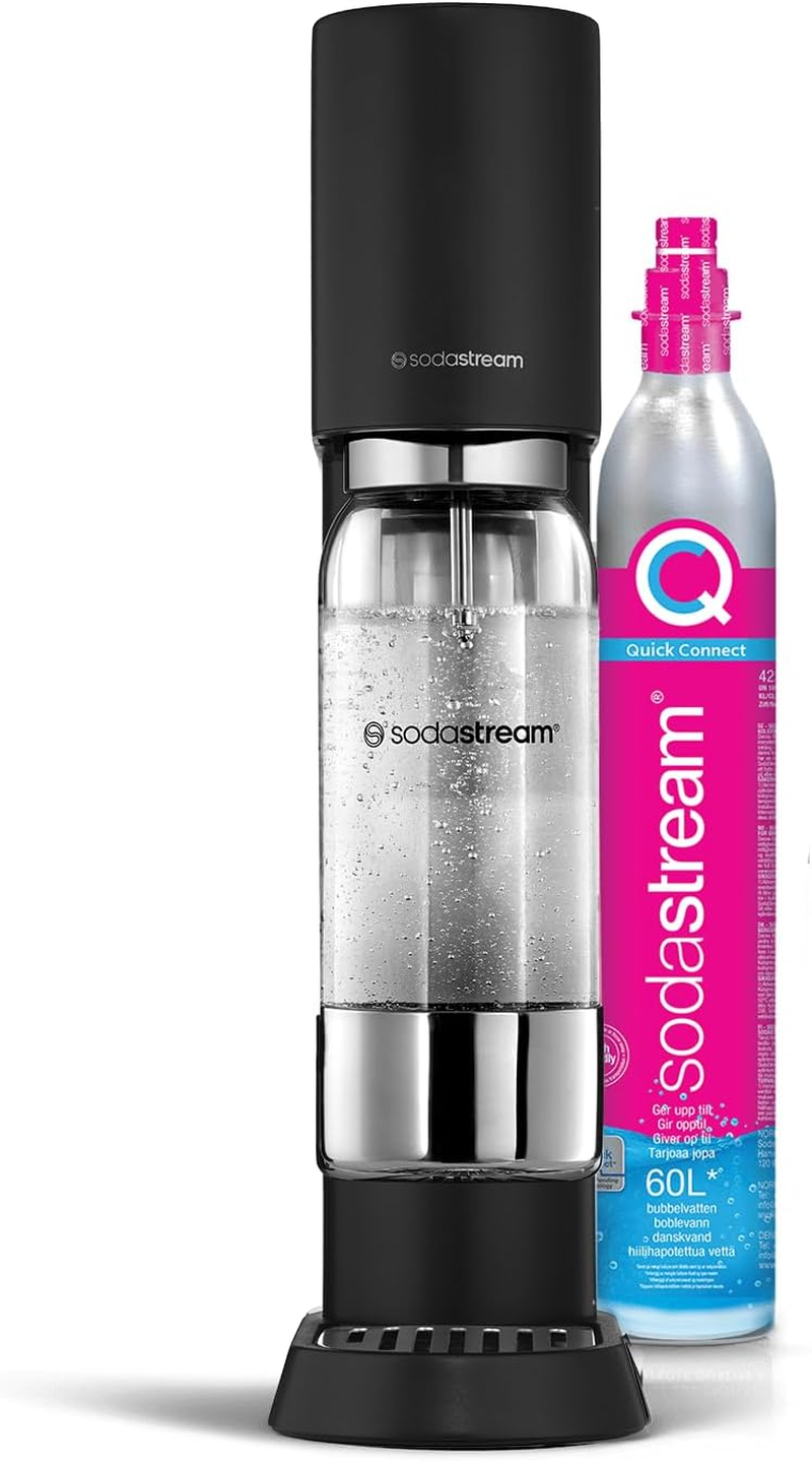 Sodastream - Enso Stainless Steel Sparkling Drink Maker | the Harmony of Form and Function | Quick Connect CO2 | Eco-Friendly Reusable Bottle | Stylish Kitchen Appliance