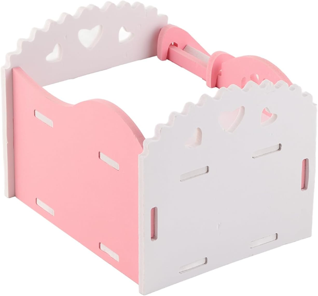 2-Layer Wooden Pet Castle House, 15X11X11Cm, Small Animal Sleeping Nest with Stairs, Waterproof Hamster Hideout for Guinea Pig, Chinchilla, Gerbil