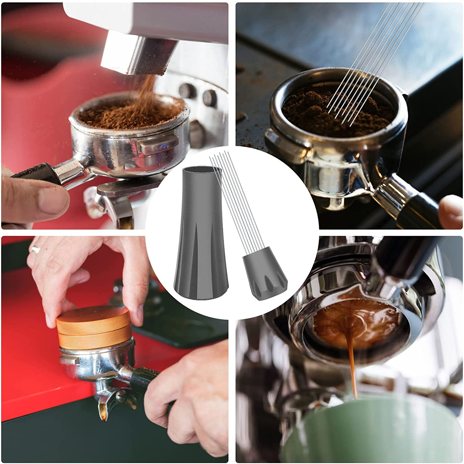 Coffee Stirrer WDT Tool - Espresso Stirrer Coffee Distribution Tool - Professional Espresso Tamper Needle Distributor and Good Barista Tools & Espresso Accessories for Coffee Bar image number 4