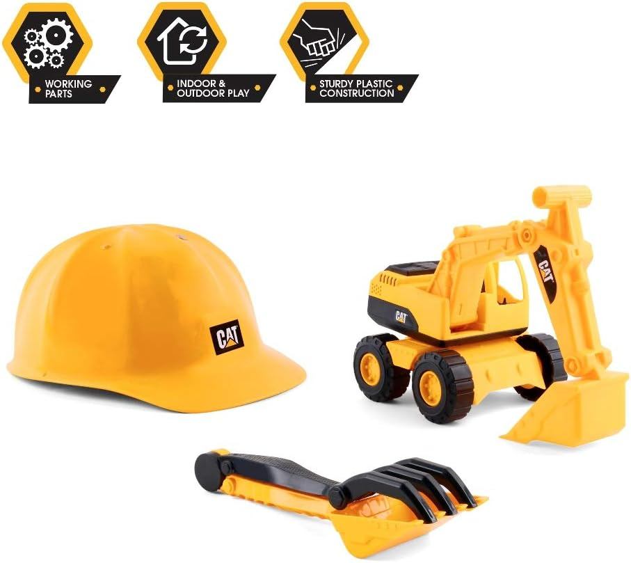 Cat Construction Fleet Sand Set Excavator Toy, 10-Inch image number 1