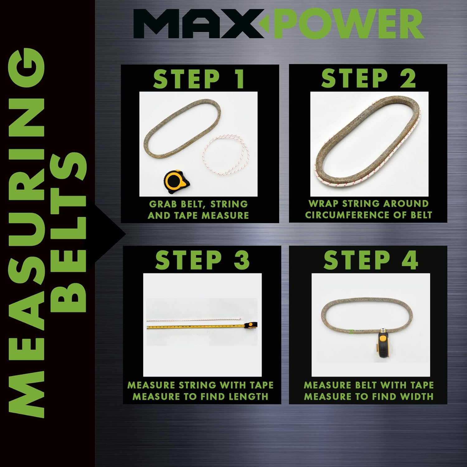 Maxpower V-Belt 347538, Kevlar Reinforced, 1/2 Inch X 95 Inch - 4L950 - Outer Length L(A) 2430 Mm. image number 1