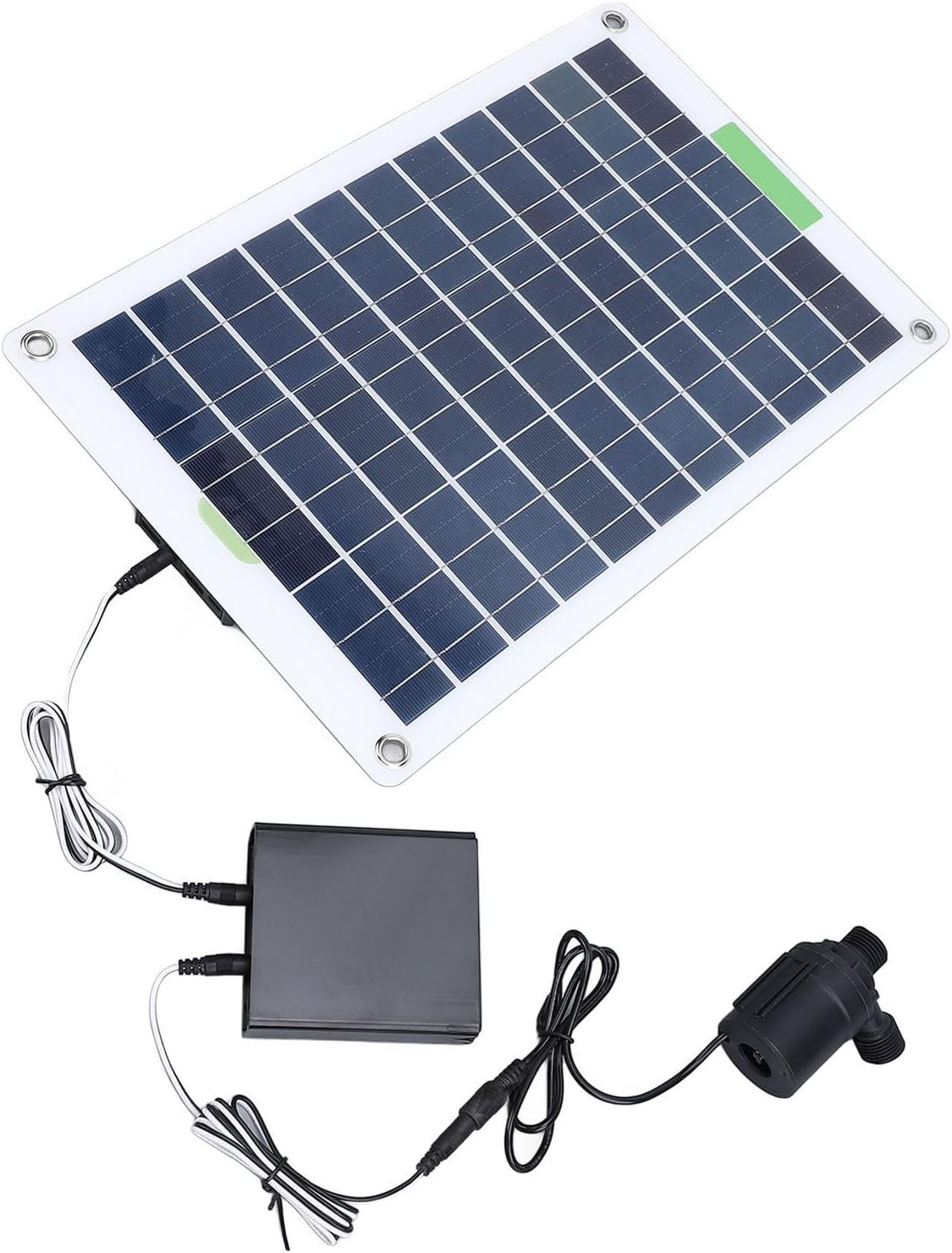 ASHATA 100W Solar Powered Water Fountain Pump with Energy Storage Box, DIY Outdoor Solar Water Fountain Pump, Monocrystalline Silicon Solar Fountain Pump for Bird Bath, Ponds, Garden