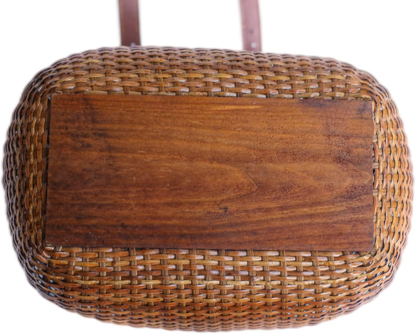 Bike Basket for Women'S Beach Cruiser or Scooter the Original Wicker Bicycle Baskets with Built in Cup Holder for Front Handlebar-Classic Vintage Style Handmade Natural Rattan Wicker