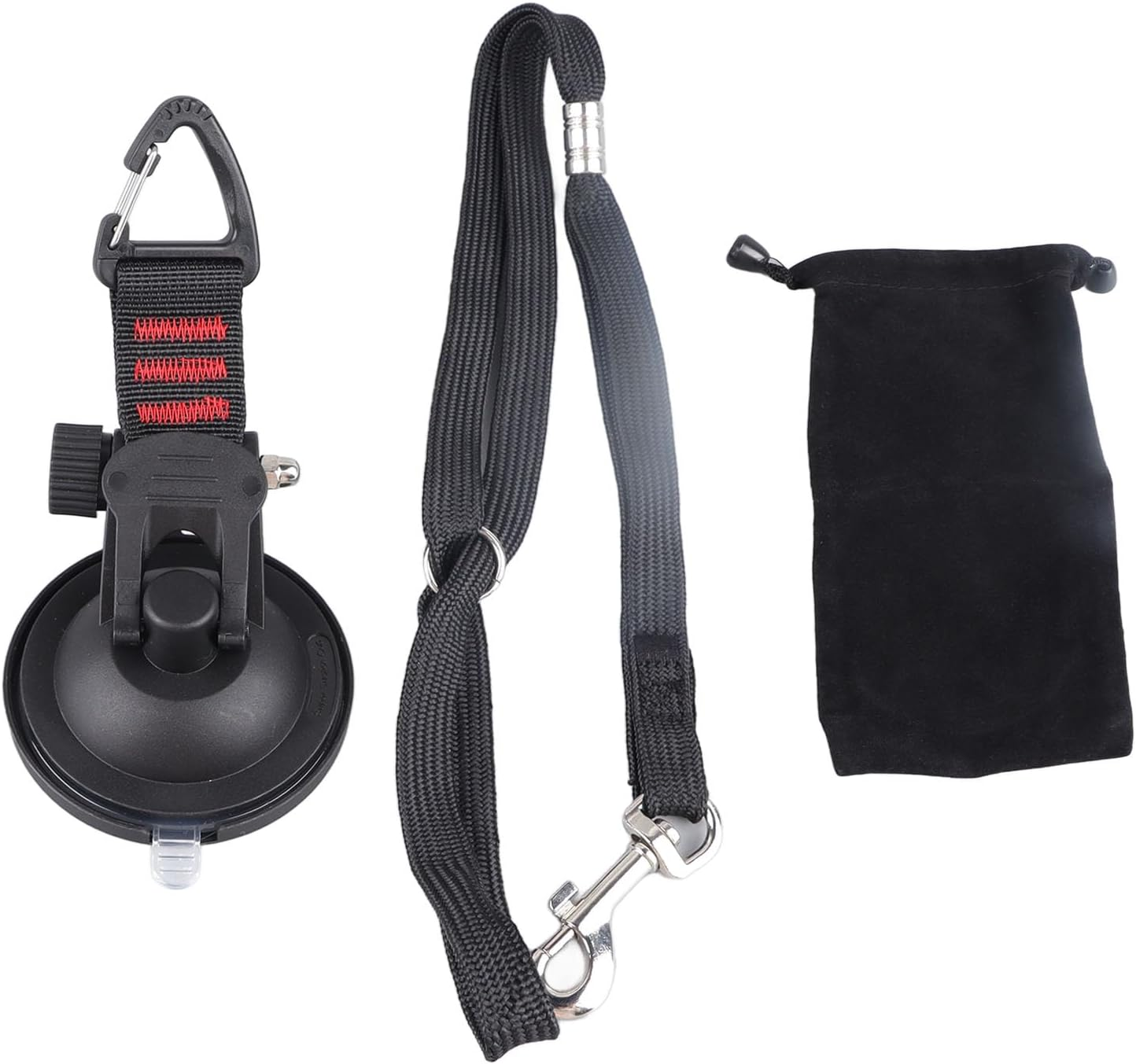 Pet Grooming Restraint Leash, Adjustable Collar Hands Dog Bathing Tether Heavy Duty Easy to Use Black with Rubber Suction Cup for Bathing for Cat image number 1