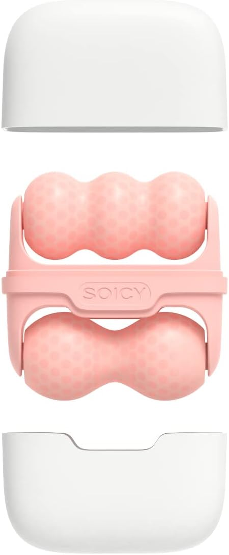 Deashun 2 in 1 Ice Roller for Face Eye, Face Massager Roller for Eye Puffiness, Reduces Wrinkles, Relief Migraine and Minor Injury, Cold Facial Skin Care Tools Ice Roller (Pink)