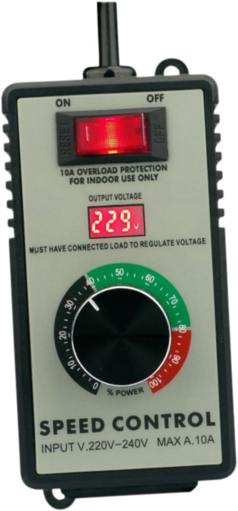 Qianly Motor Speed Controller Speed Regulator 220V-240V Professional Power Tool Speed Control LED Display Fan Speed Adjustment image number 4
