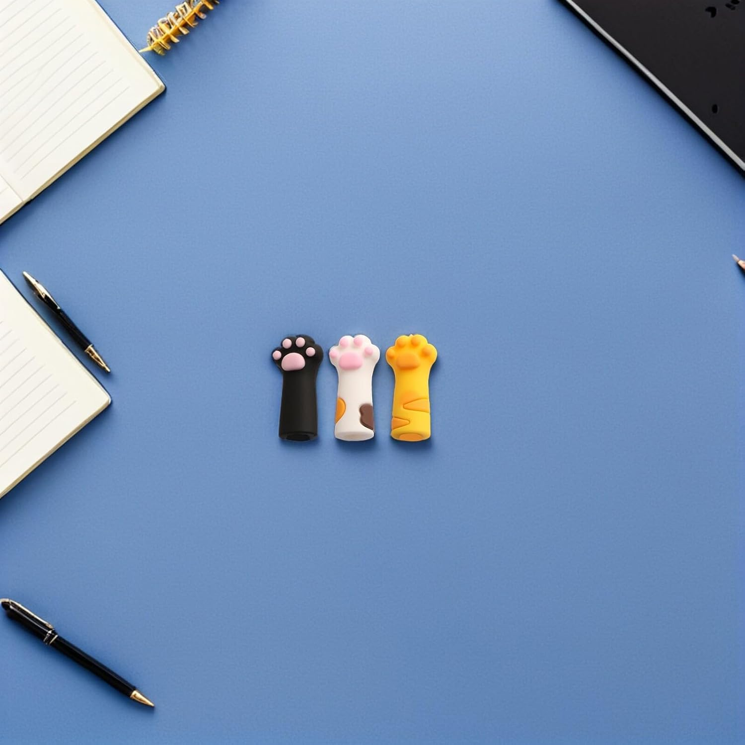 Baluue 3Pcs Cat Paw Silicone Nipper Cover and Tweezers Sleeve, Pvc Pedicure Tool Protector Set for Nail Cuticle Scissors, Suitable for Hand and Foot Nail Care Random Color image number 5