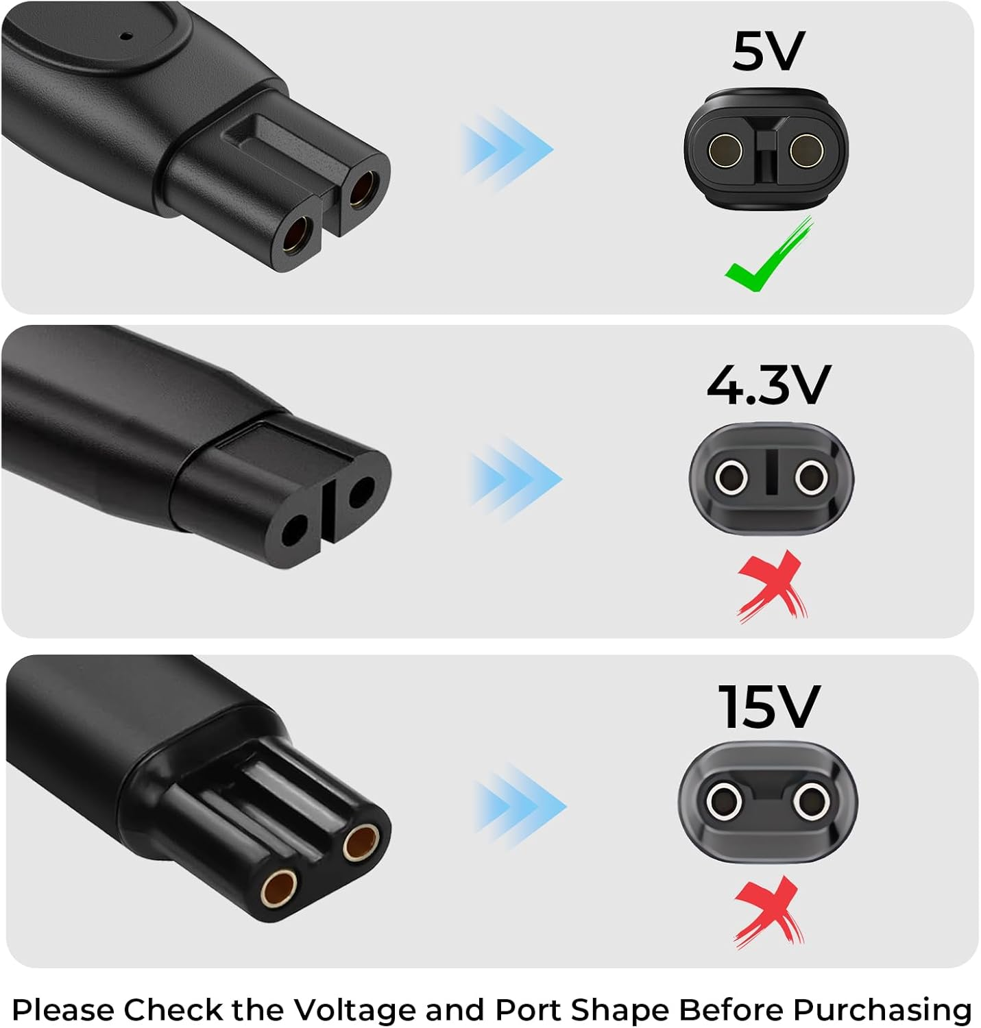 1M/3.3Ft 5V Charger for Philips Shaver Charger PQ888 PQ889 S9647 S7832 S7837 S8850 S9642 X5003 X5005 X5009 S5835 S5836 S1112 S1113 S1115 S1118 Shaver Adapter Power Supply Cord USB Charging Cable image number 2