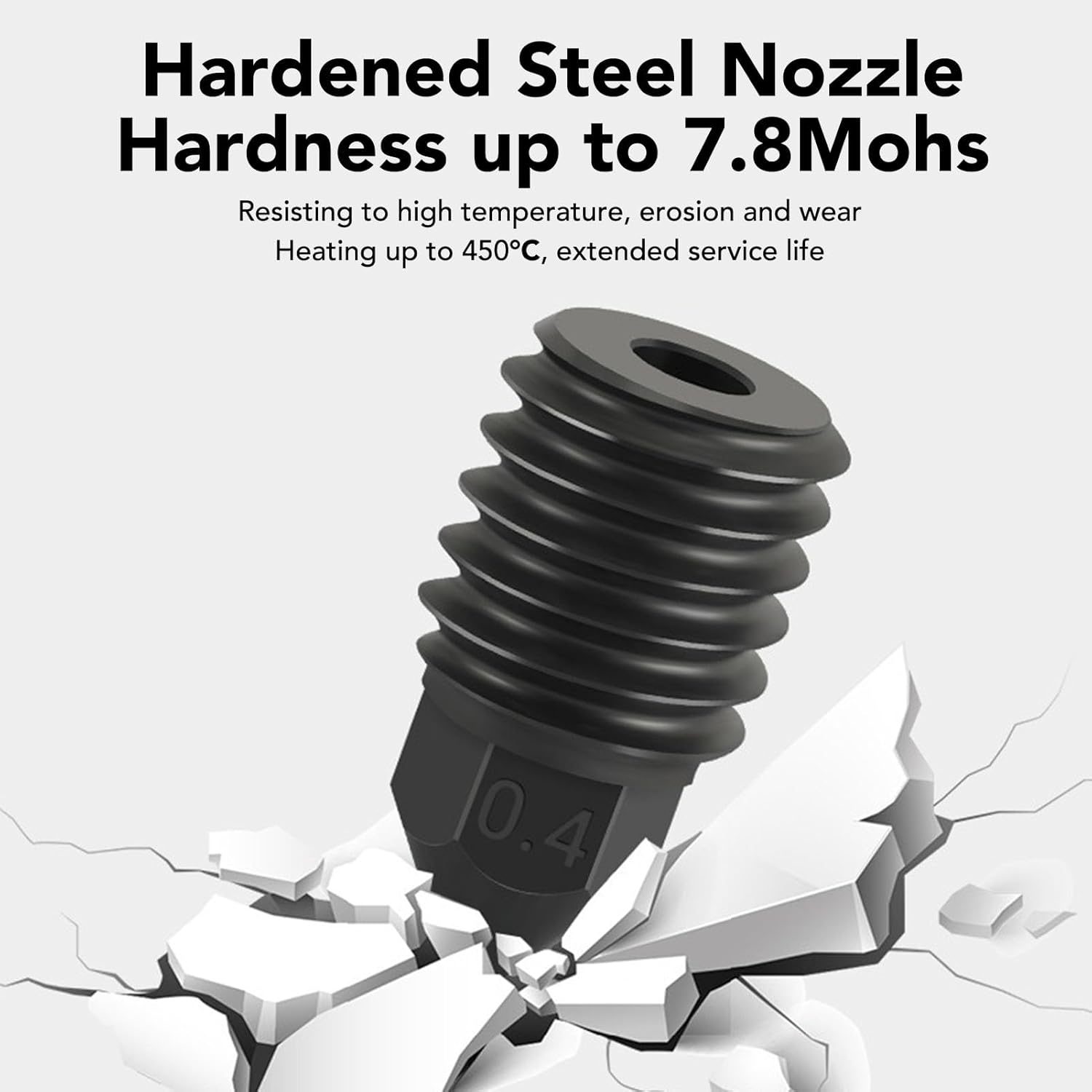 Upgrade Hotend Kit for Kobra 3, for Kobra 3 Combo, 3D Printer Hotend Kit, Ceramic Heating Block, Hardened Steel Nozzle Hot End Replacement, 600Mm/S High Speed image number 3