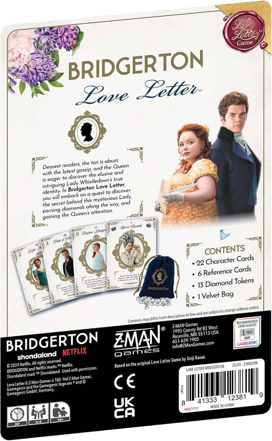 Z-Man Games | Bridgerton Love Letter | 2-6 Players | 10-20 Mins